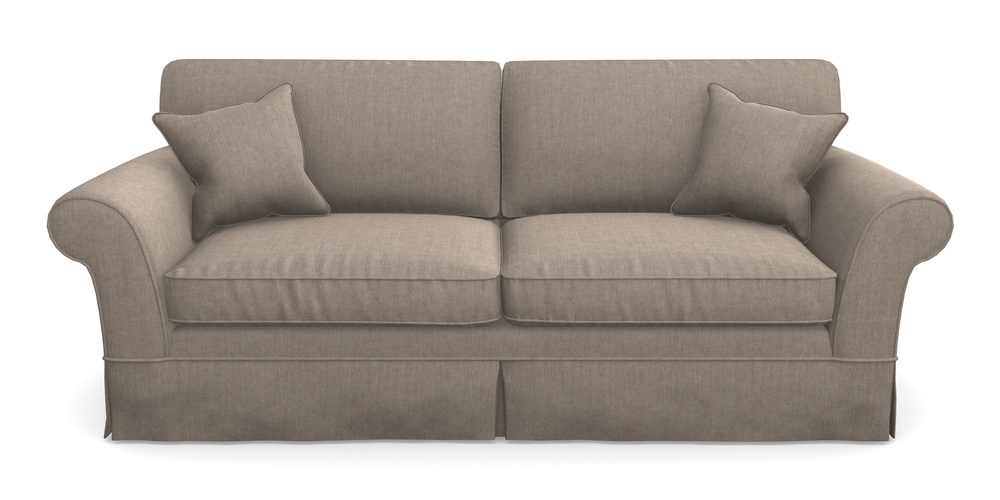 Product photograph of Lanhydrock 4 Seater Sofa In Super Soft Velvet - Wicker from Sofas and Stuff Limited