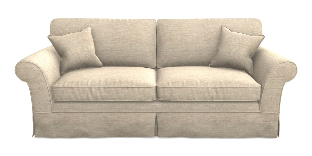 Product photograph of Lanhydrock 4 Seater Sofa In Textured Velvet - Almond from Sofas and Stuff Limited