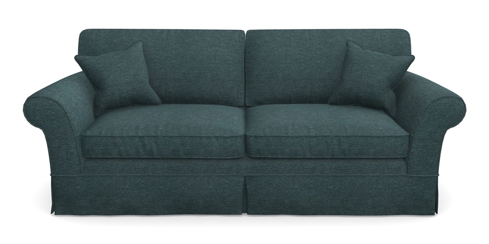 Product photograph of Lanhydrock 4 Seater Sofa In Textured Velvet - Atlantic from Sofas and Stuff Limited