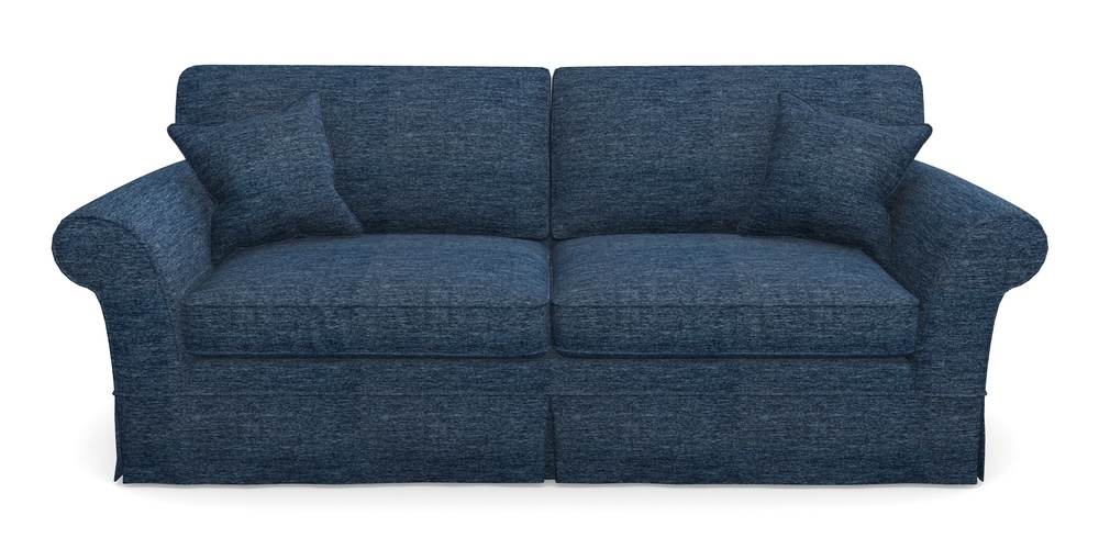 Product photograph of Lanhydrock 4 Seater Sofa In Textured Velvet - Denim from Sofas and Stuff Limited