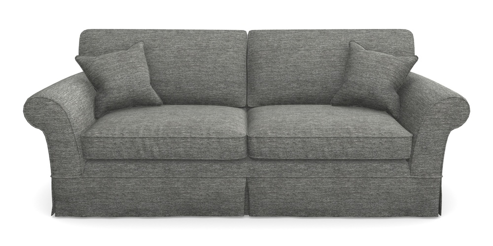 Product photograph of Lanhydrock 4 Seater Sofa In Textured Velvet - Slate from Sofas and Stuff Limited