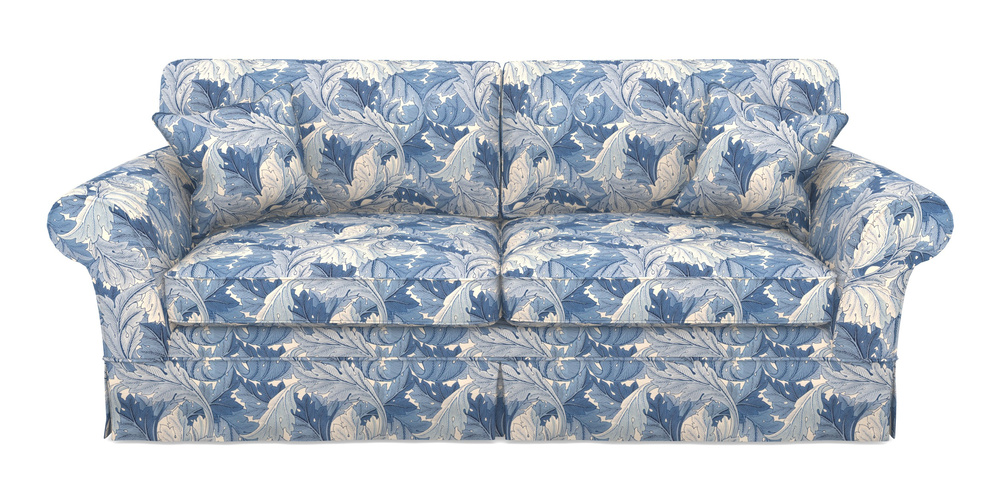 Product photograph of Lanhydrock 4 Seater Sofa In William Morris Collection - Acanthus - Woad from Sofas and Stuff Limited