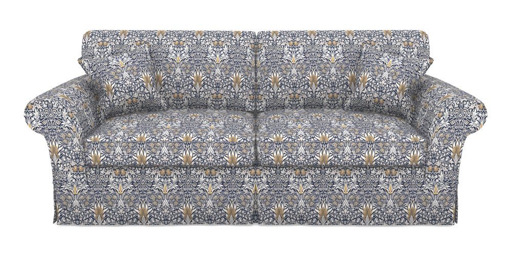Product photograph of Lanhydrock 4 Seater Sofa In William Morris Collection - Snakeshead - Indigo Hemp from Sofas and Stuff Limited