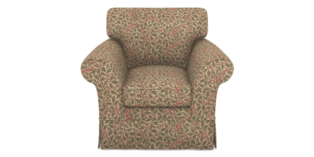 Product photograph of Lanhydrock Chair In V A Drawn From Nature Collection - Oak Tree - Red from Sofas and Stuff Limited