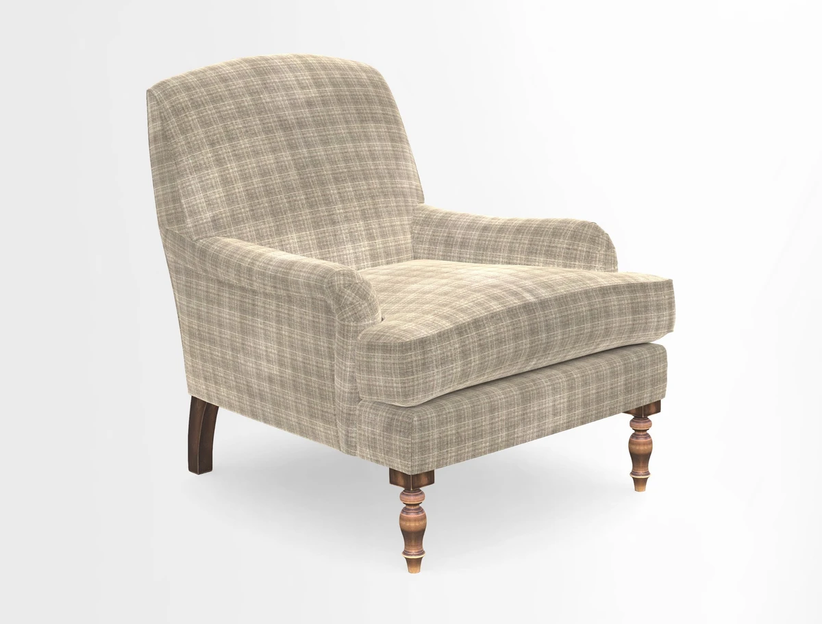 Lyndhurst Chair in V&A Threads of India Opulent-Velvets Lahore Dynasty Slate