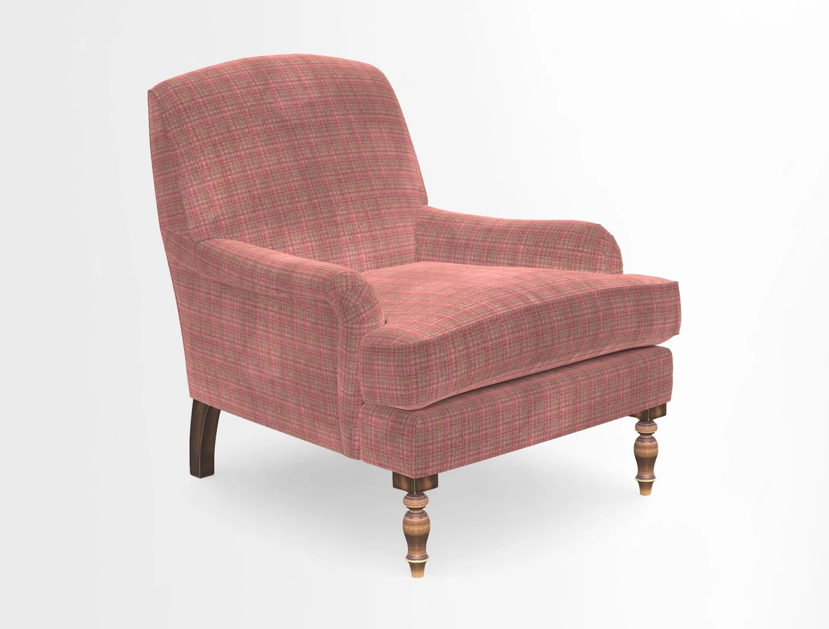 Lyndhurst Chair in V&A Threads of India Opulent-Velvets Lahore Dynasty Slate
