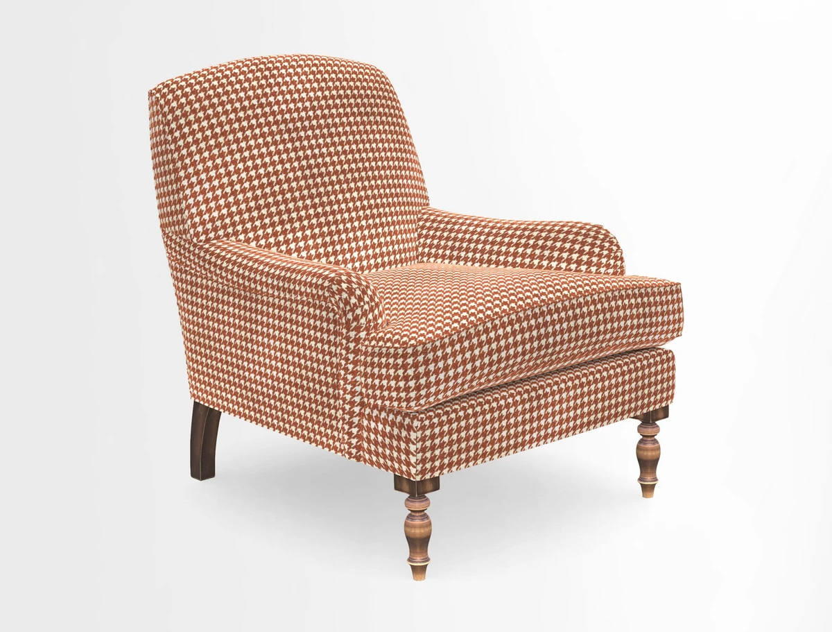 Lyndhurst Chair in V&A Threads of India Opulent-Velvets Lahore Dynasty Slate