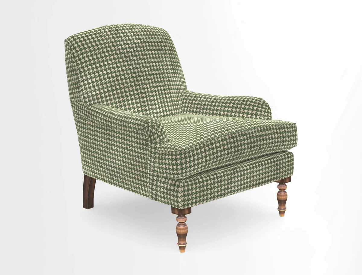 Lyndhurst Chair in V&A Threads of India Opulent-Velvets Lahore Dynasty Slate