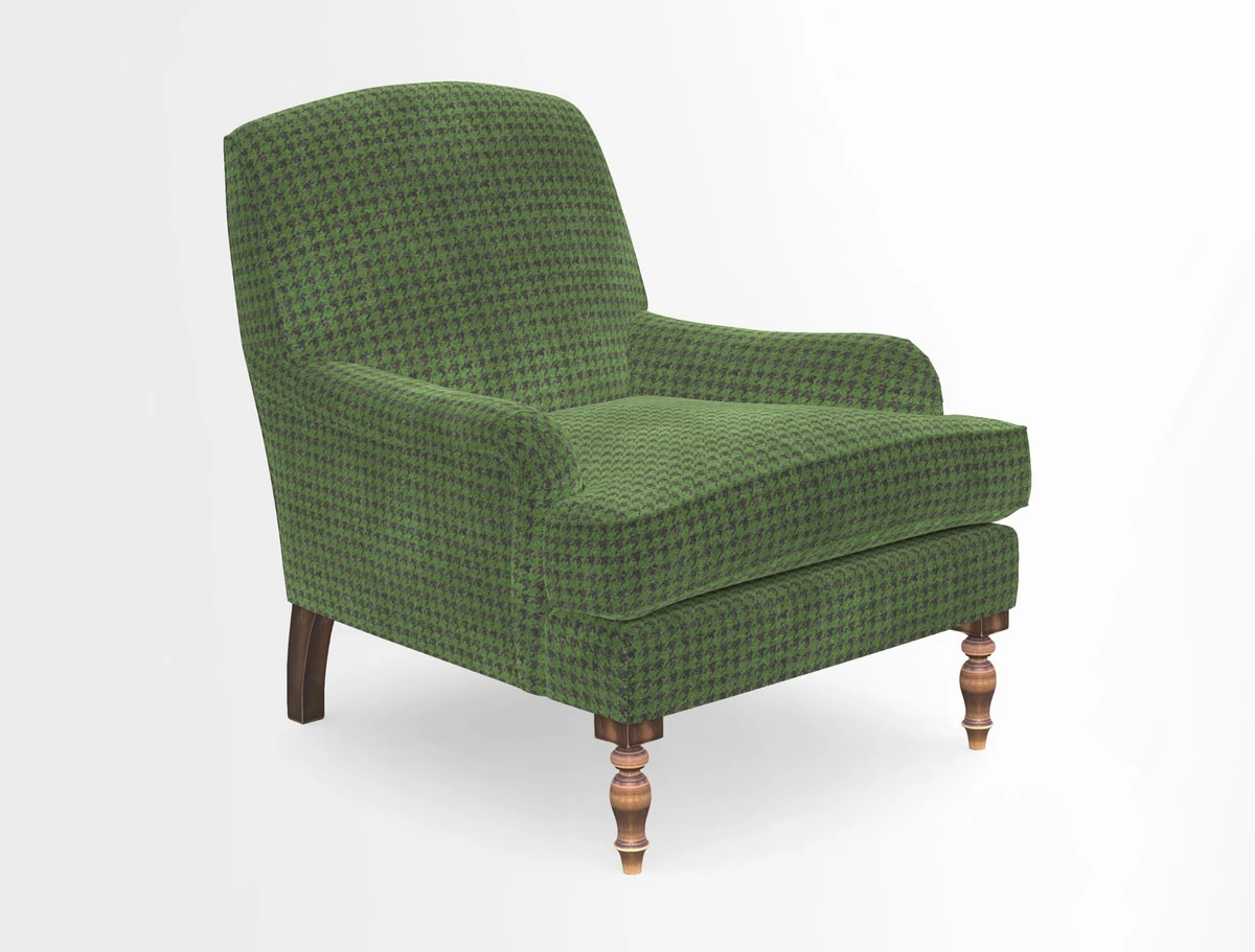 Lyndhurst Chair in V&A Threads of India Opulent-Velvets Lahore Dynasty Slate