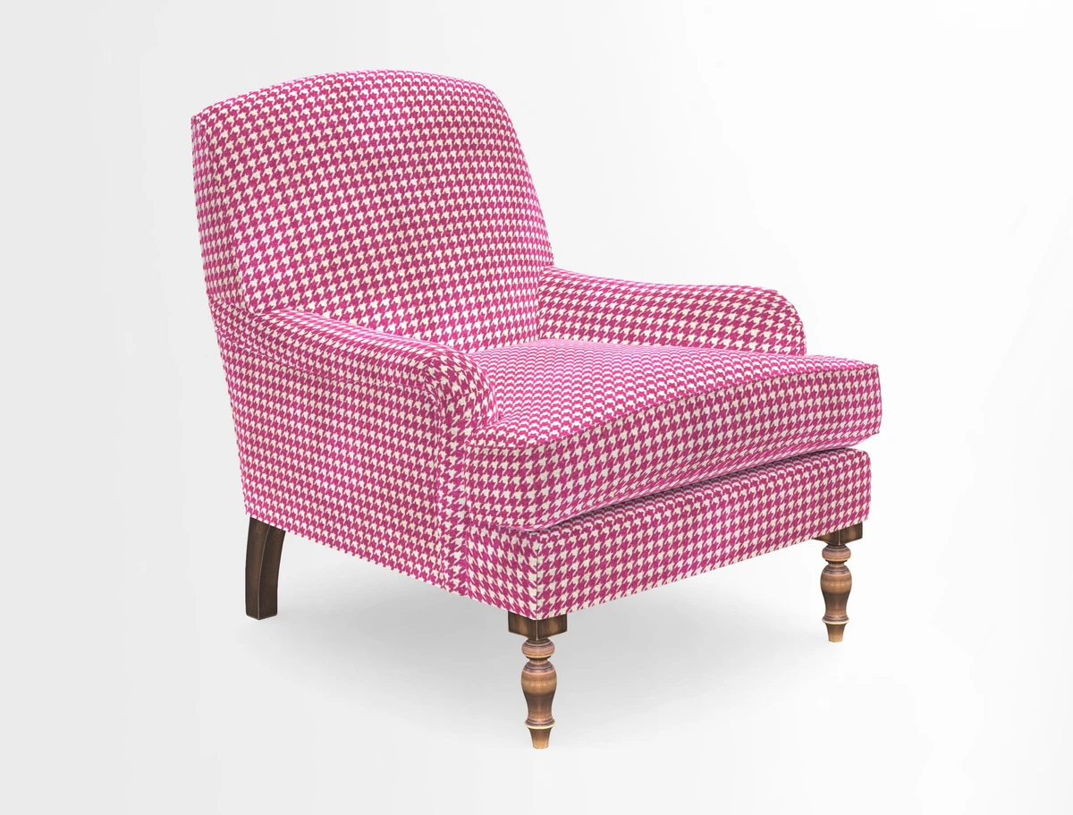 Lyndhurst Chair in V&A Threads of India Opulent-Velvets Lahore Dynasty Slate