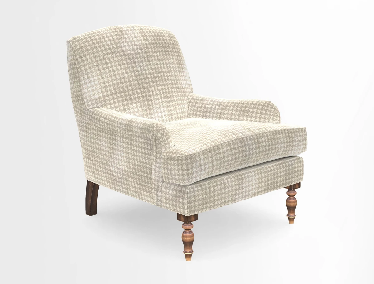 Lyndhurst Chair in V&A Threads of India Opulent-Velvets Lahore Dynasty Slate