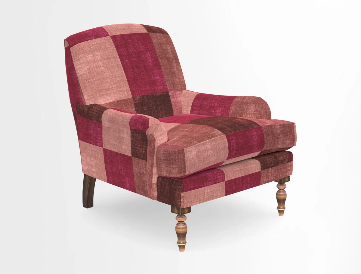 Lyndhurst Chair in V&A Threads of India Opulent-Velvets Lahore Dynasty Slate