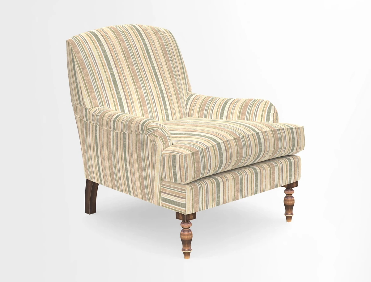 Lyndhurst Chair in V&A Threads of India Opulent-Velvets Lahore Dynasty Slate