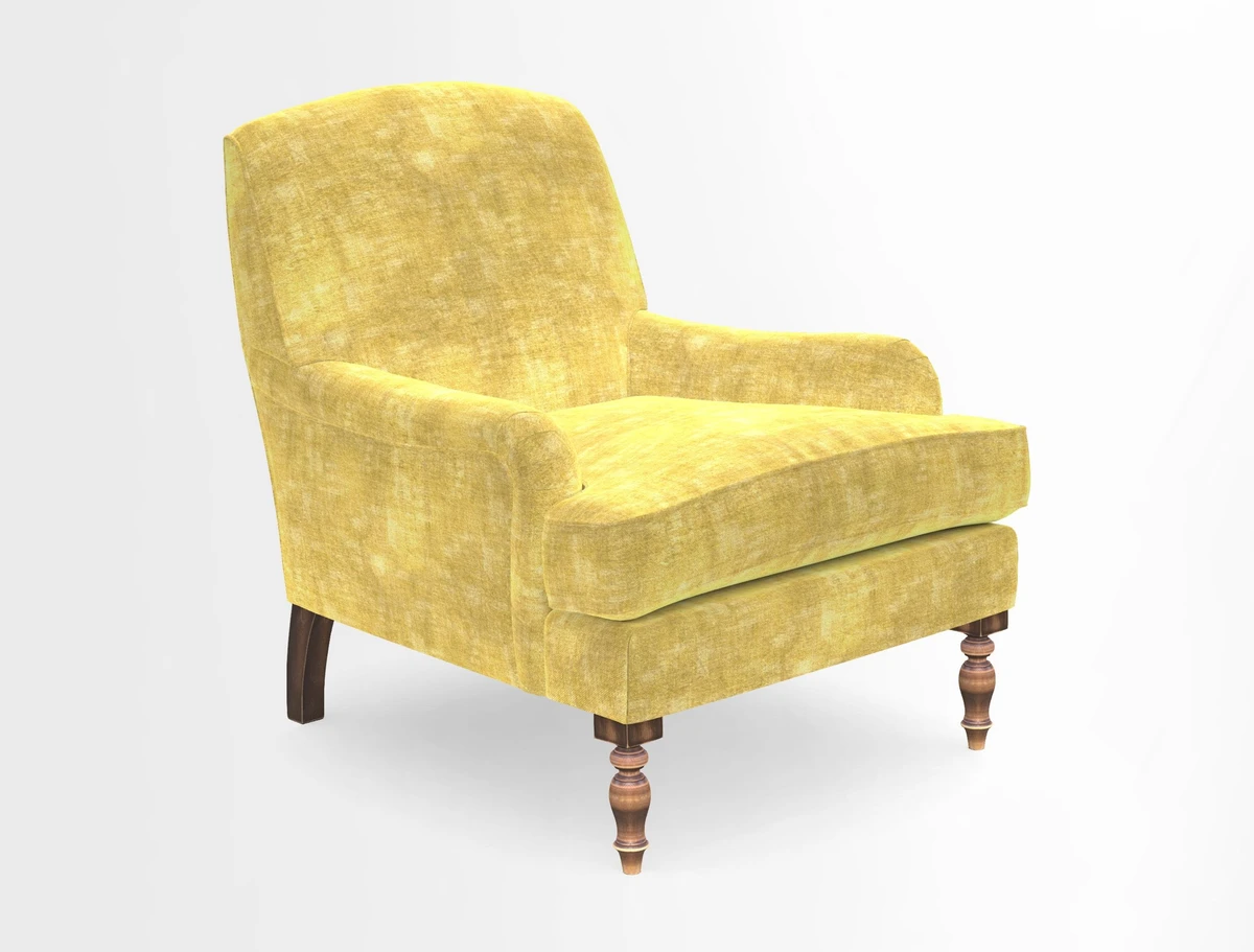 Lyndhurst Chair in V&A Threads of India Opulent-Velvets Lahore Dynasty Slate
