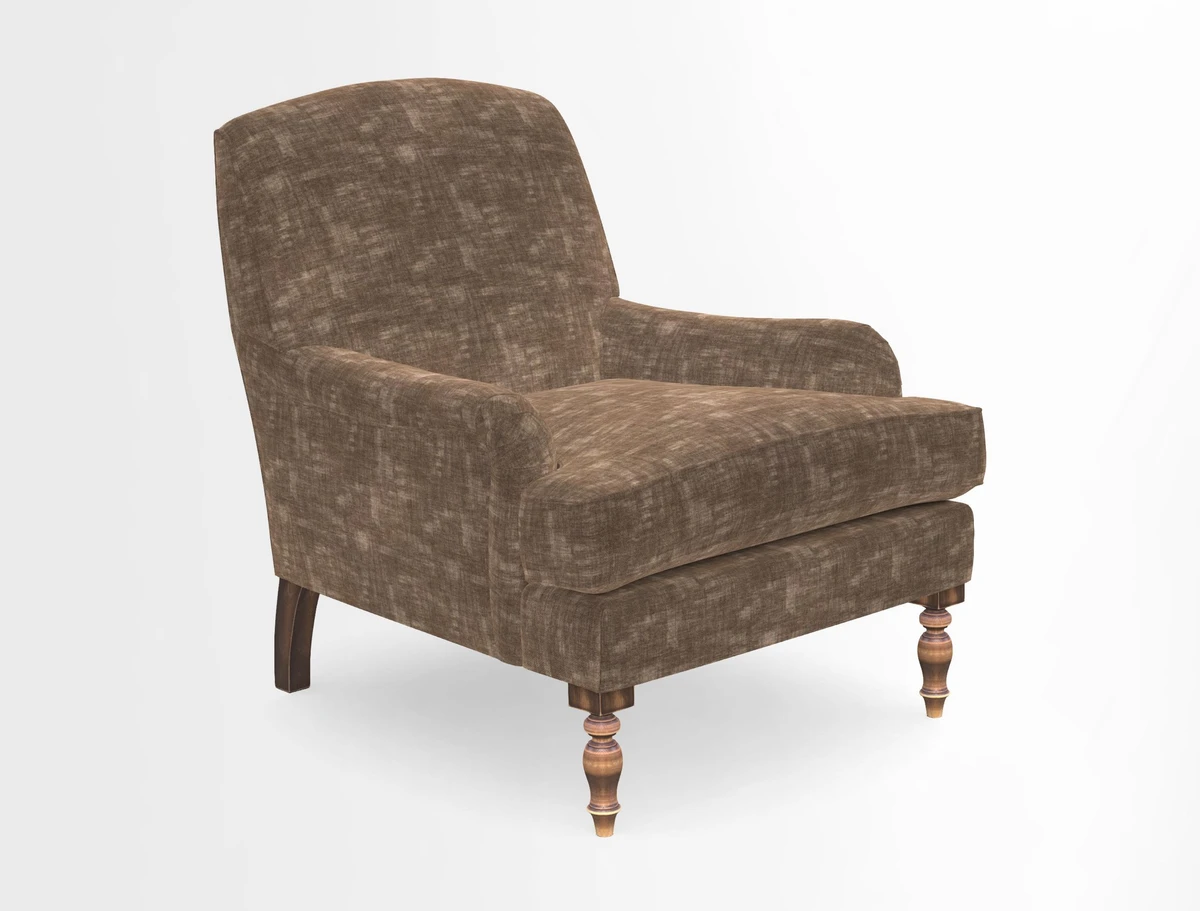 Lyndhurst Chair in V&A Threads of India Opulent-Velvets Lahore Dynasty Slate