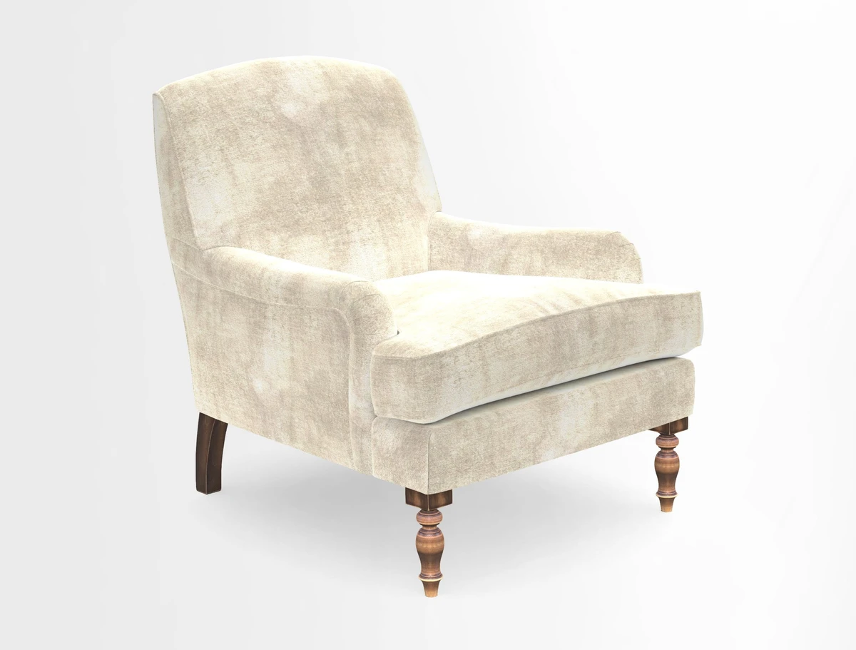 Lyndhurst Chair in V&A Threads of India Opulent-Velvets Lahore Dynasty Slate