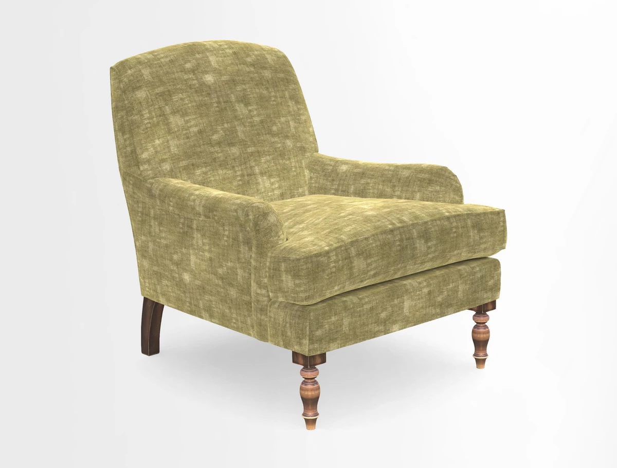 Lyndhurst Chair in V&A Threads of India Opulent-Velvets Lahore Dynasty Slate