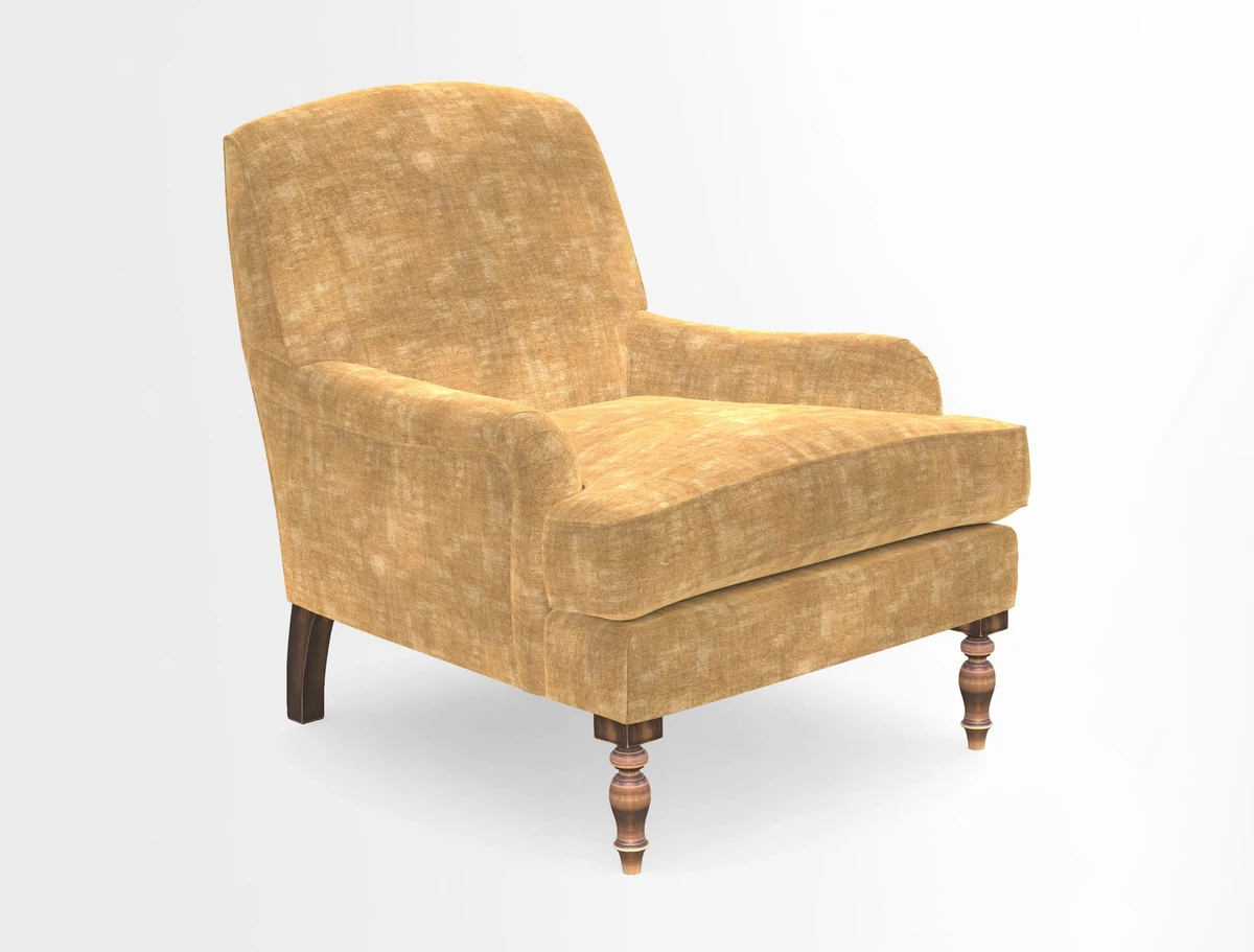 Lyndhurst Chair in V&A Threads of India Opulent-Velvets Lahore Dynasty Slate