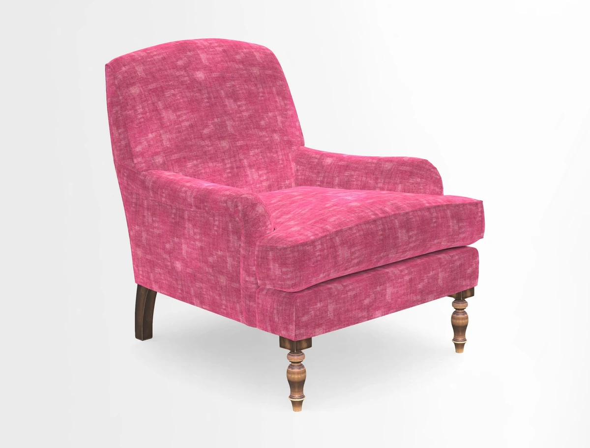 Lyndhurst Chair in V&A Threads of India Opulent-Velvets Lahore Dynasty Slate