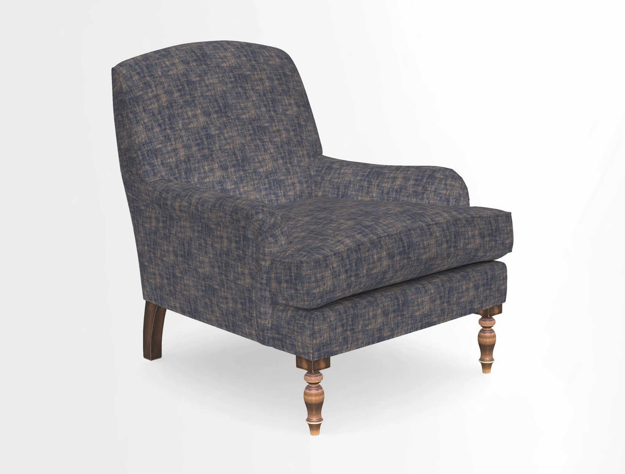 Lyndhurst Chair in V&A Threads of India Opulent-Velvets Lahore Dynasty Slate