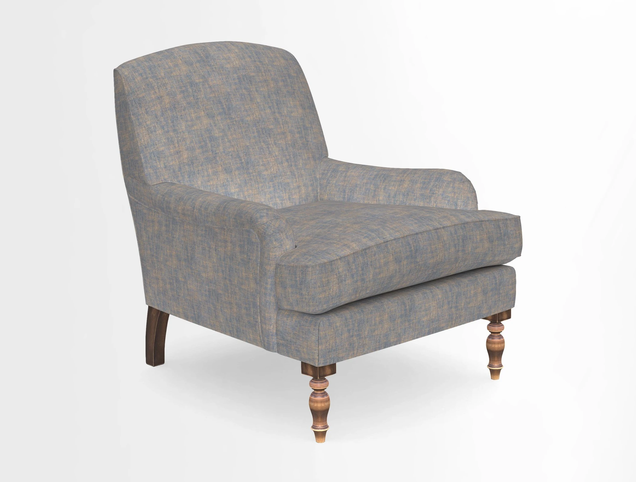 Lyndhurst Chair in V&A Threads of India Opulent-Velvets Lahore Dynasty Slate