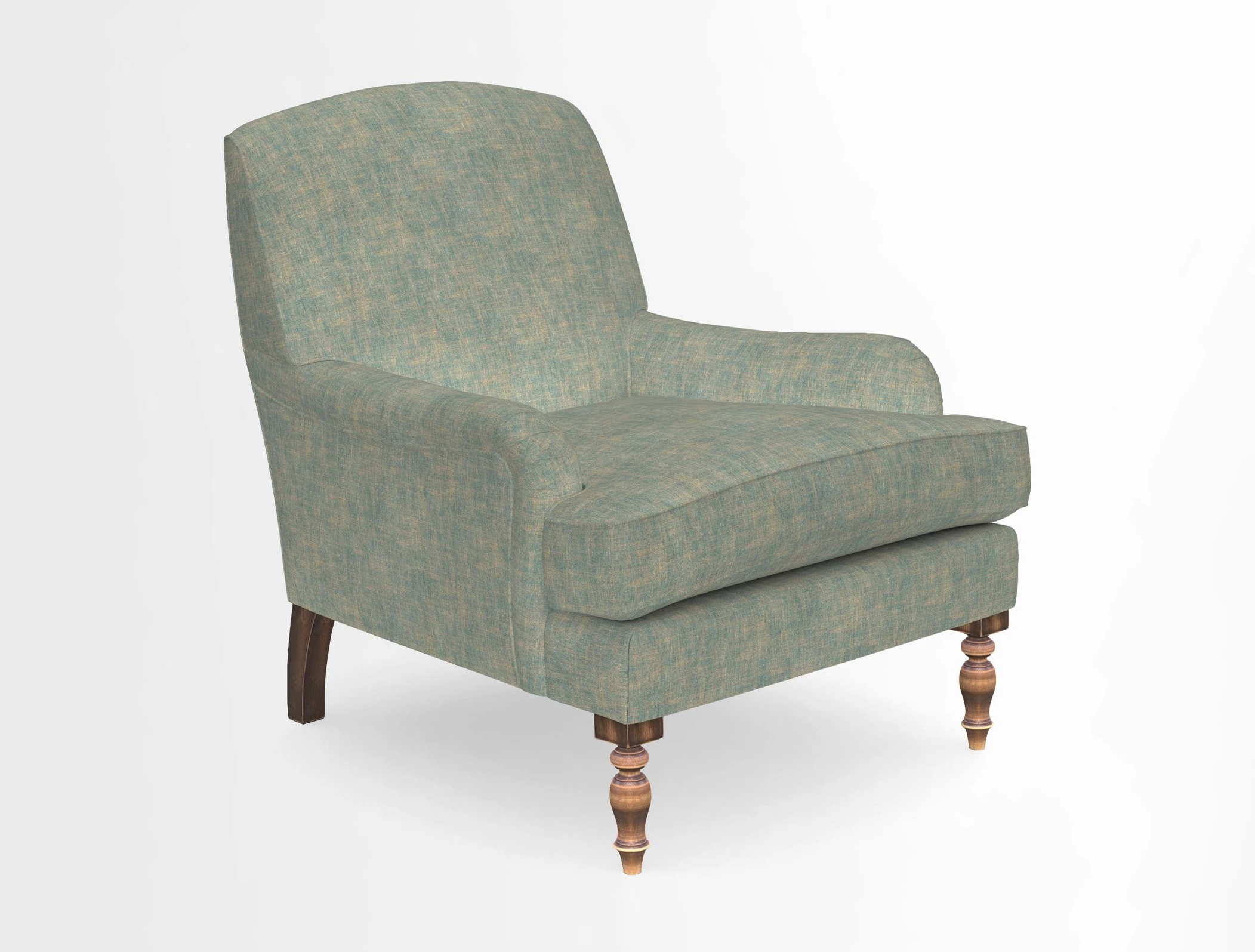Lyndhurst Chair in V&A Threads of India Opulent-Velvets Lahore Dynasty Slate