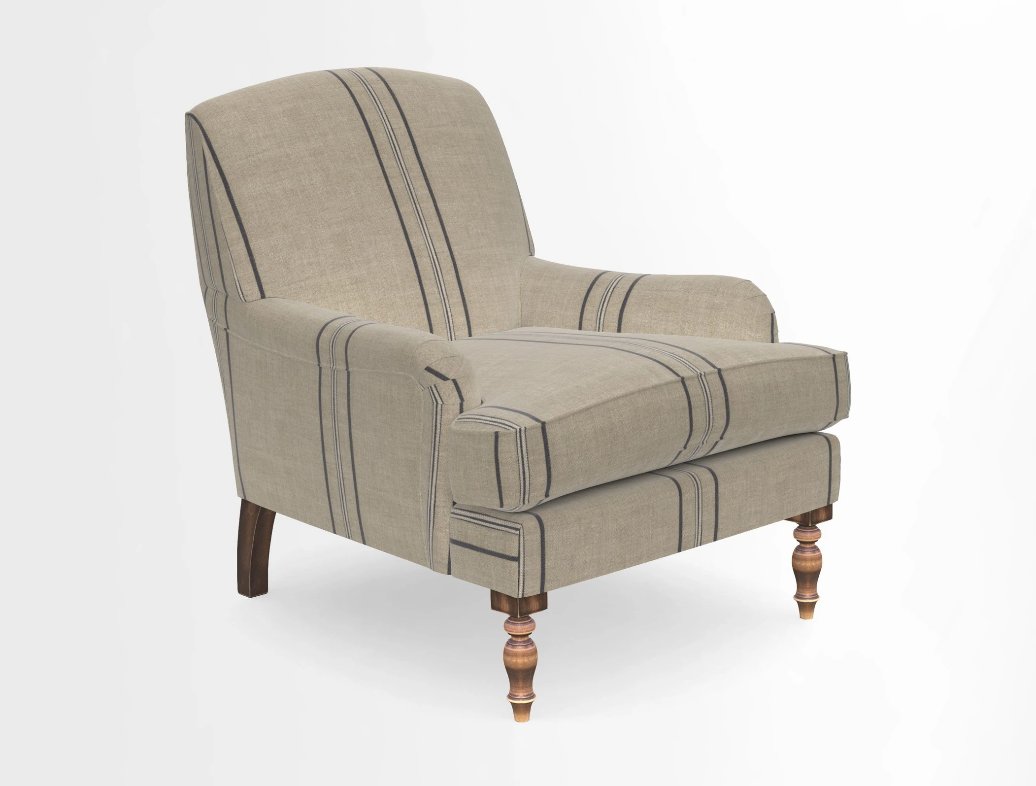 Lyndhurst Chair in V&A Threads of India Opulent-Velvets Lahore Dynasty Slate