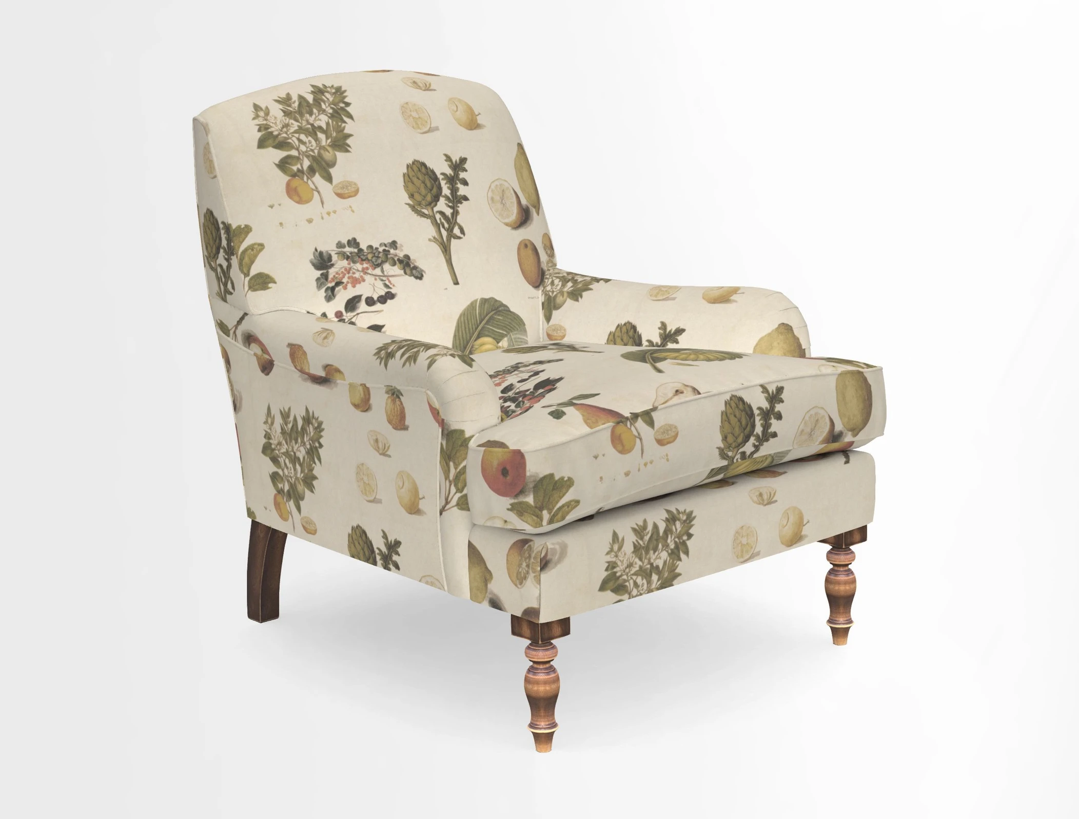 Lyndhurst Chair in V&A Threads of India Opulent-Velvets Lahore Dynasty Slate