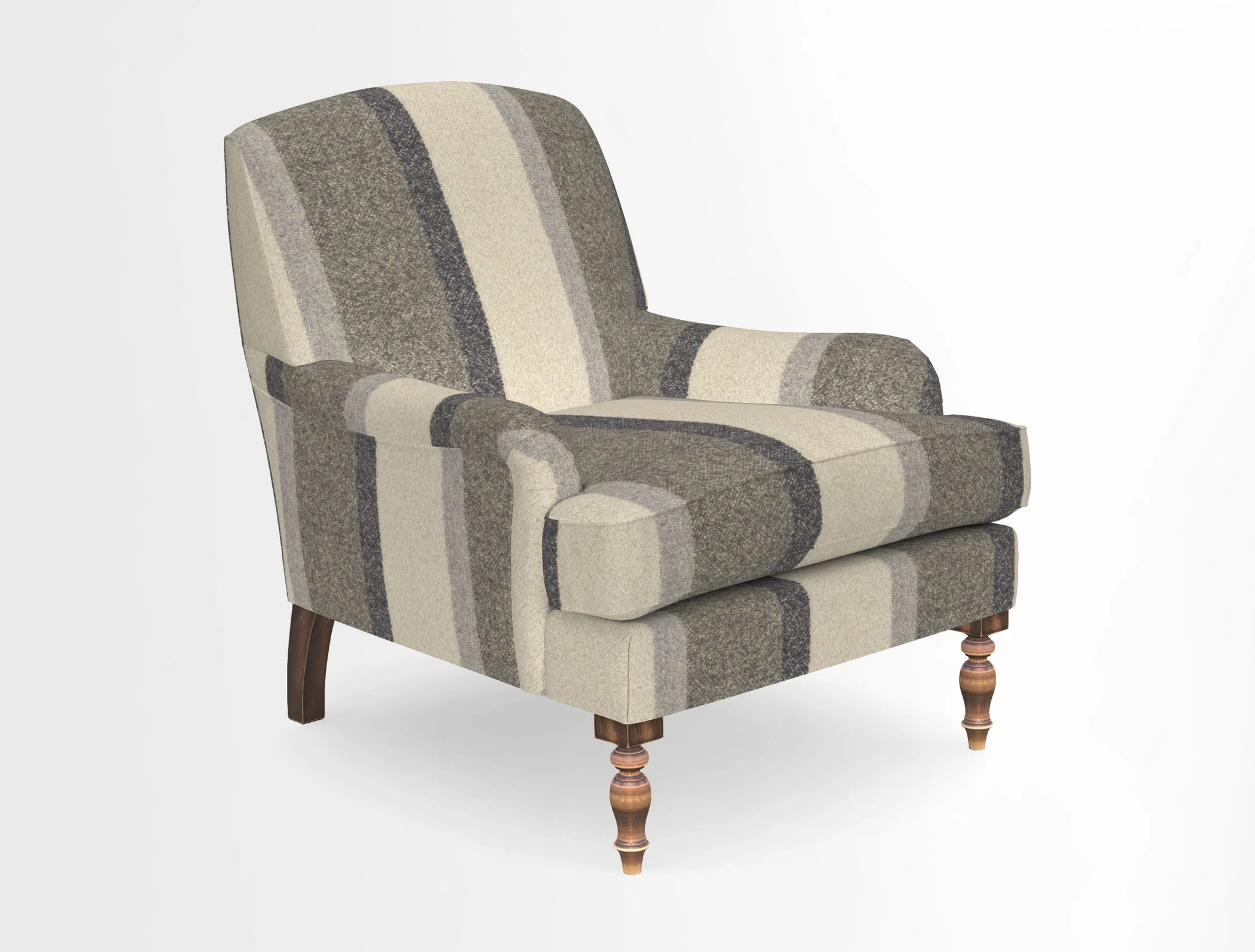 Lyndhurst Chair in V&A Threads of India Opulent-Velvets Lahore Dynasty Slate
