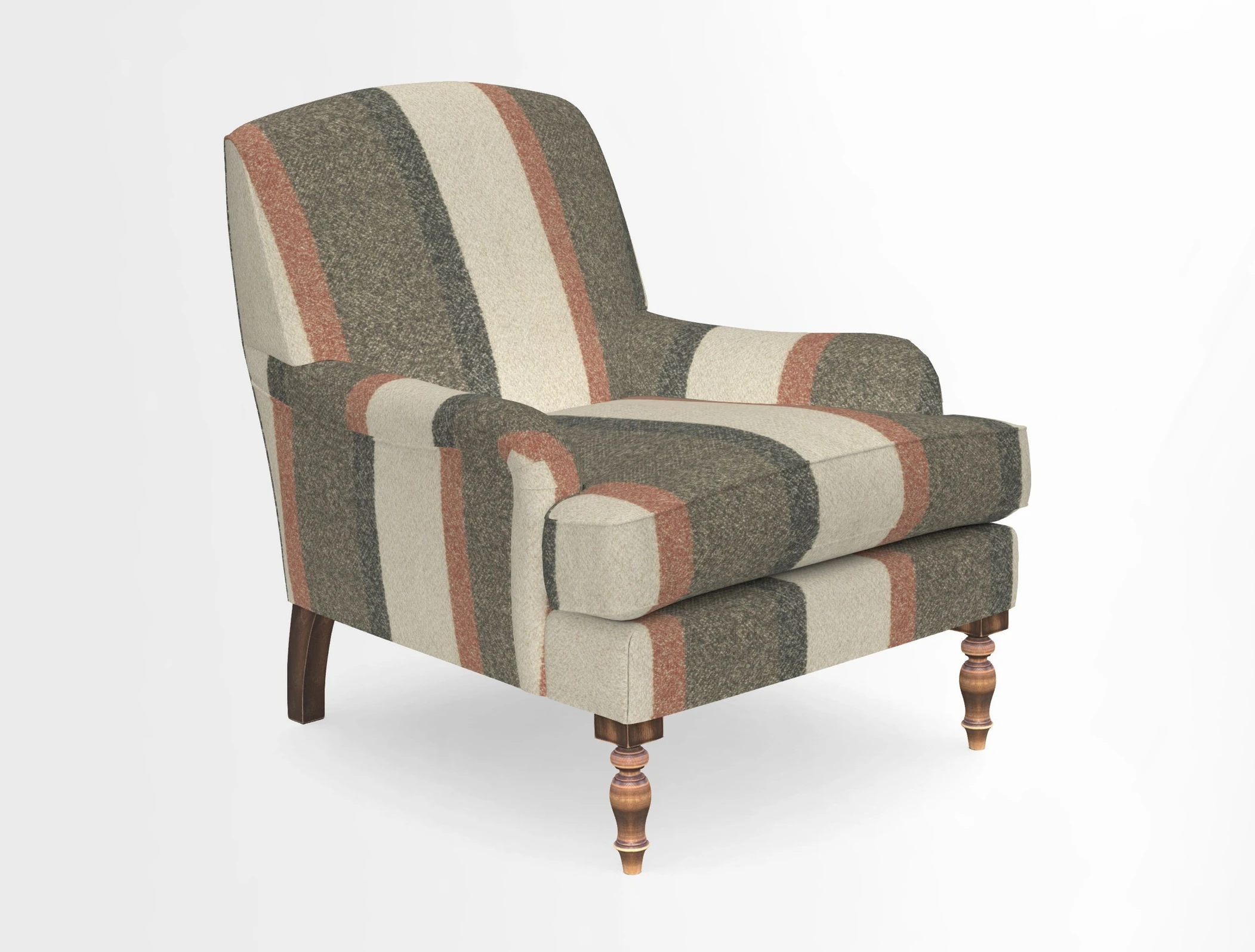 Lyndhurst Chair in V&A Threads of India Opulent-Velvets Lahore Dynasty Slate