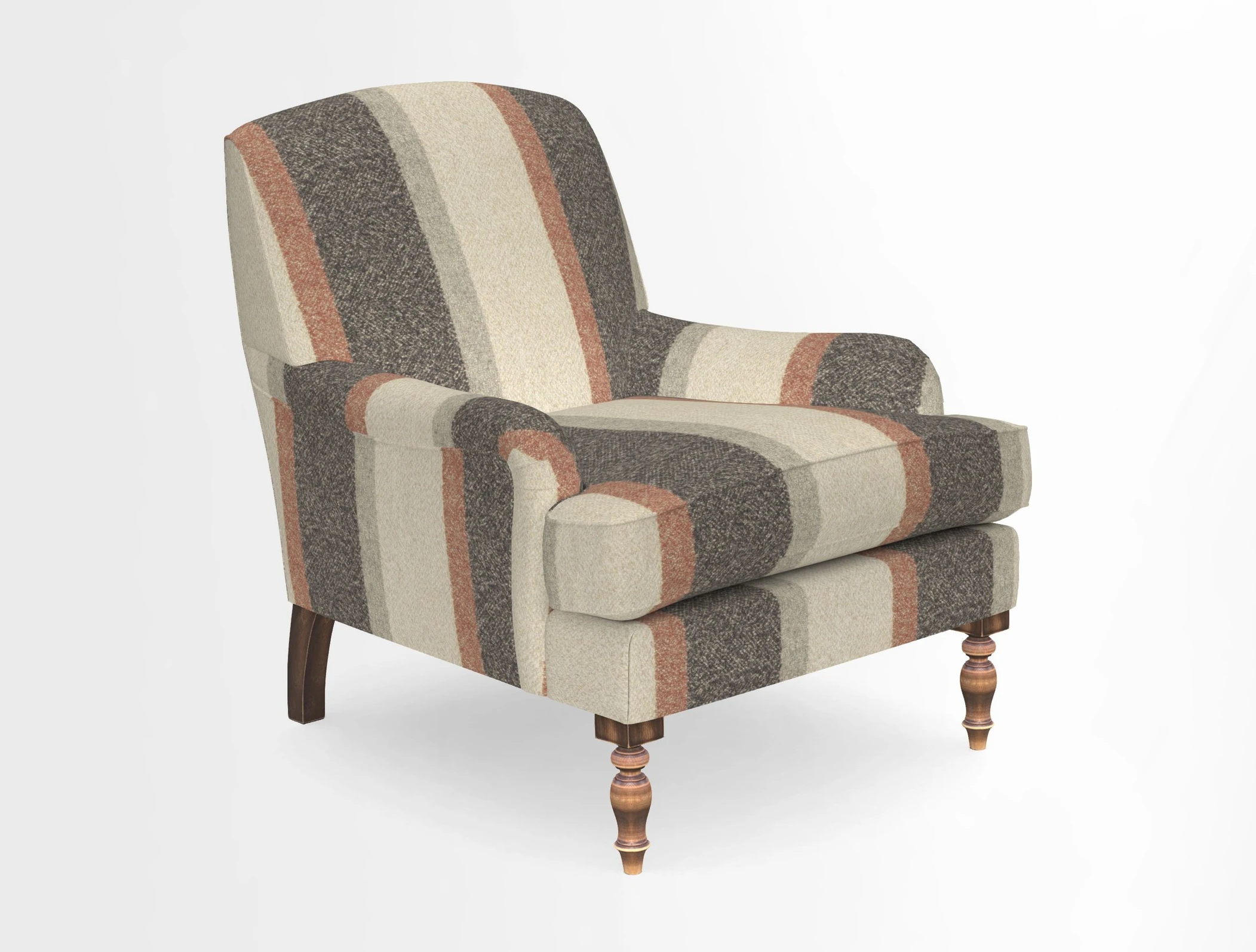 Lyndhurst Chair in V&A Threads of India Opulent-Velvets Lahore Dynasty Slate