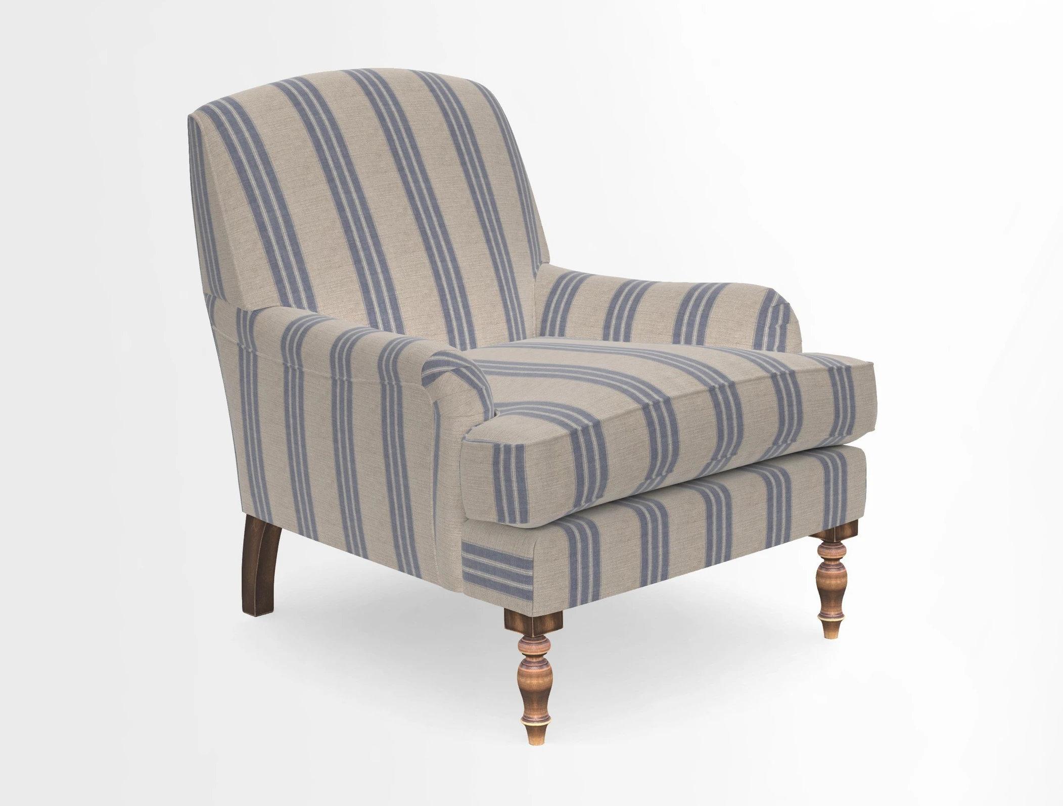 Lyndhurst Chair in V&A Threads of India Opulent-Velvets Lahore Dynasty Slate