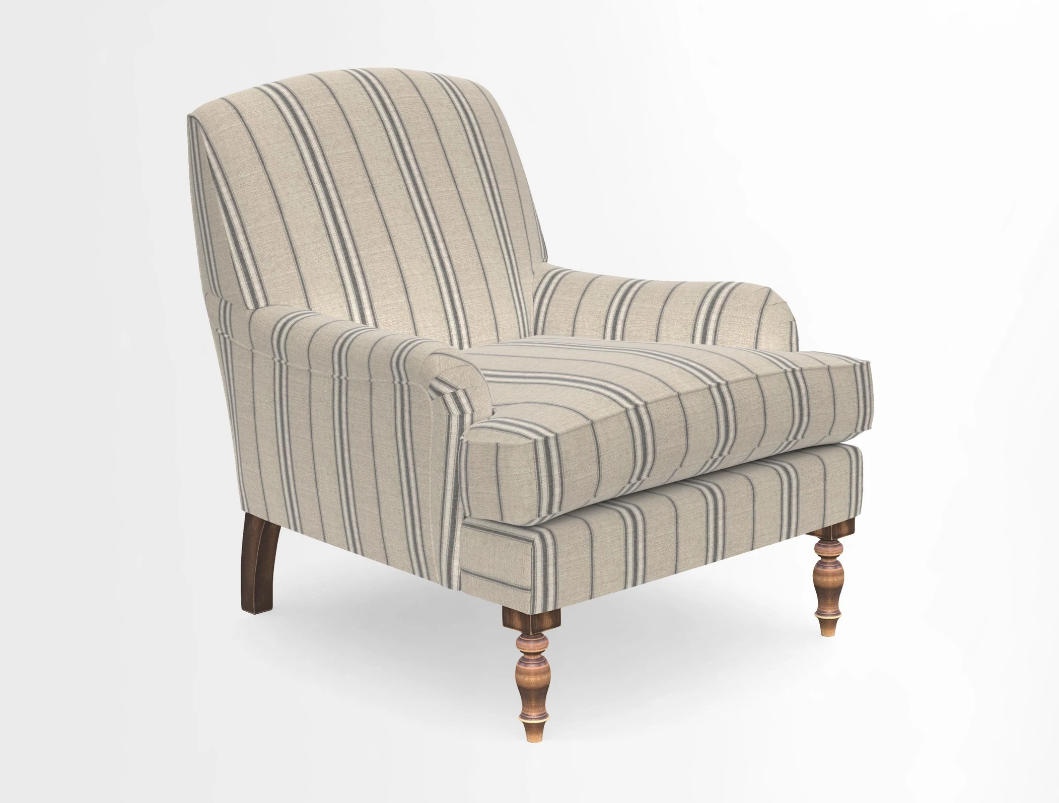 Lyndhurst Chair in V&A Threads of India Opulent-Velvets Lahore Dynasty Slate