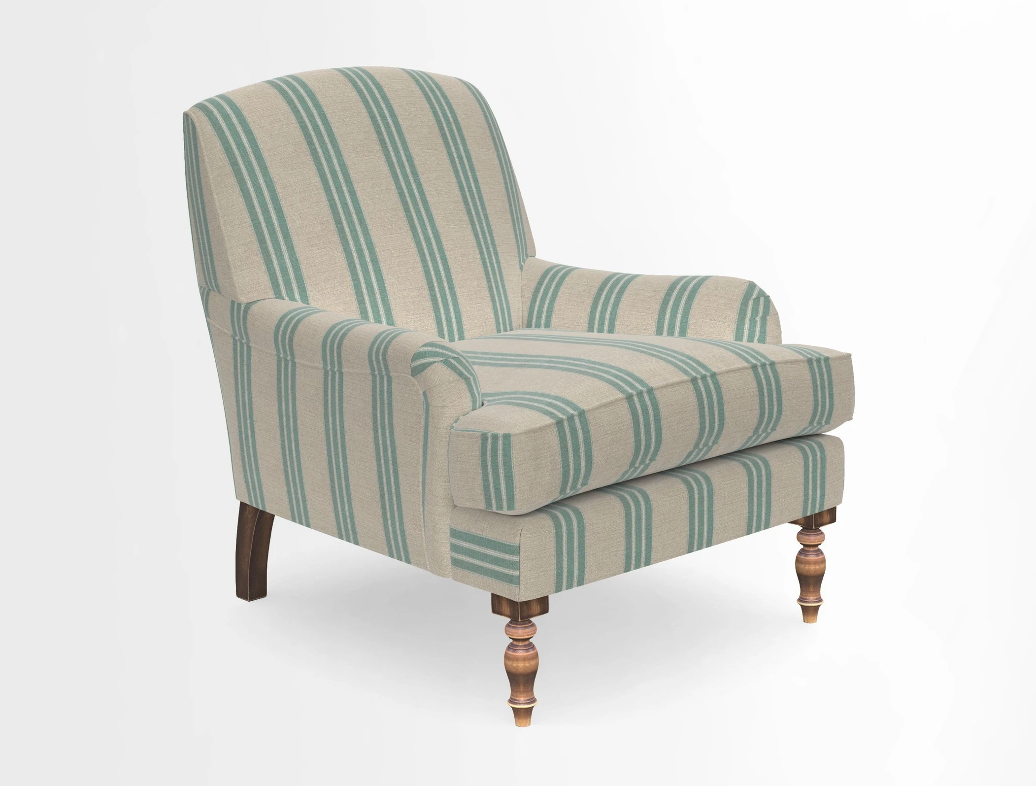 Lyndhurst Chair in V&A Threads of India Opulent-Velvets Lahore Dynasty Slate