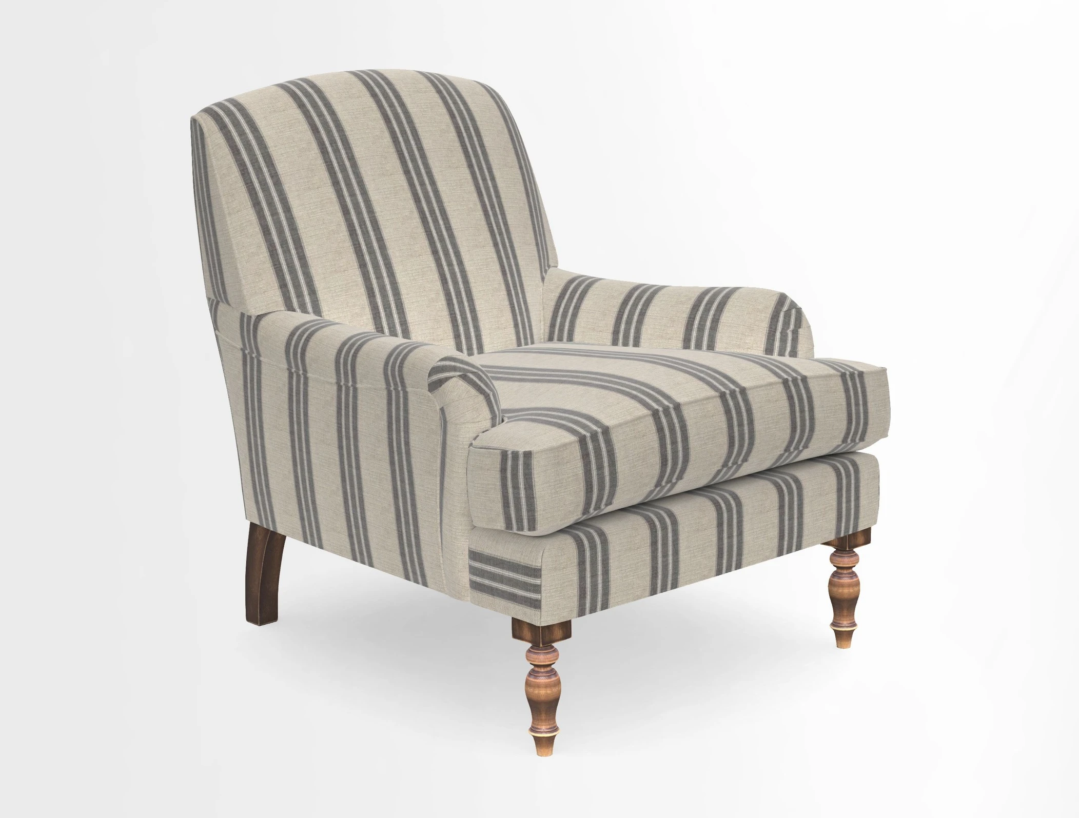 Lyndhurst Chair in V&A Threads of India Opulent-Velvets Lahore Dynasty Slate