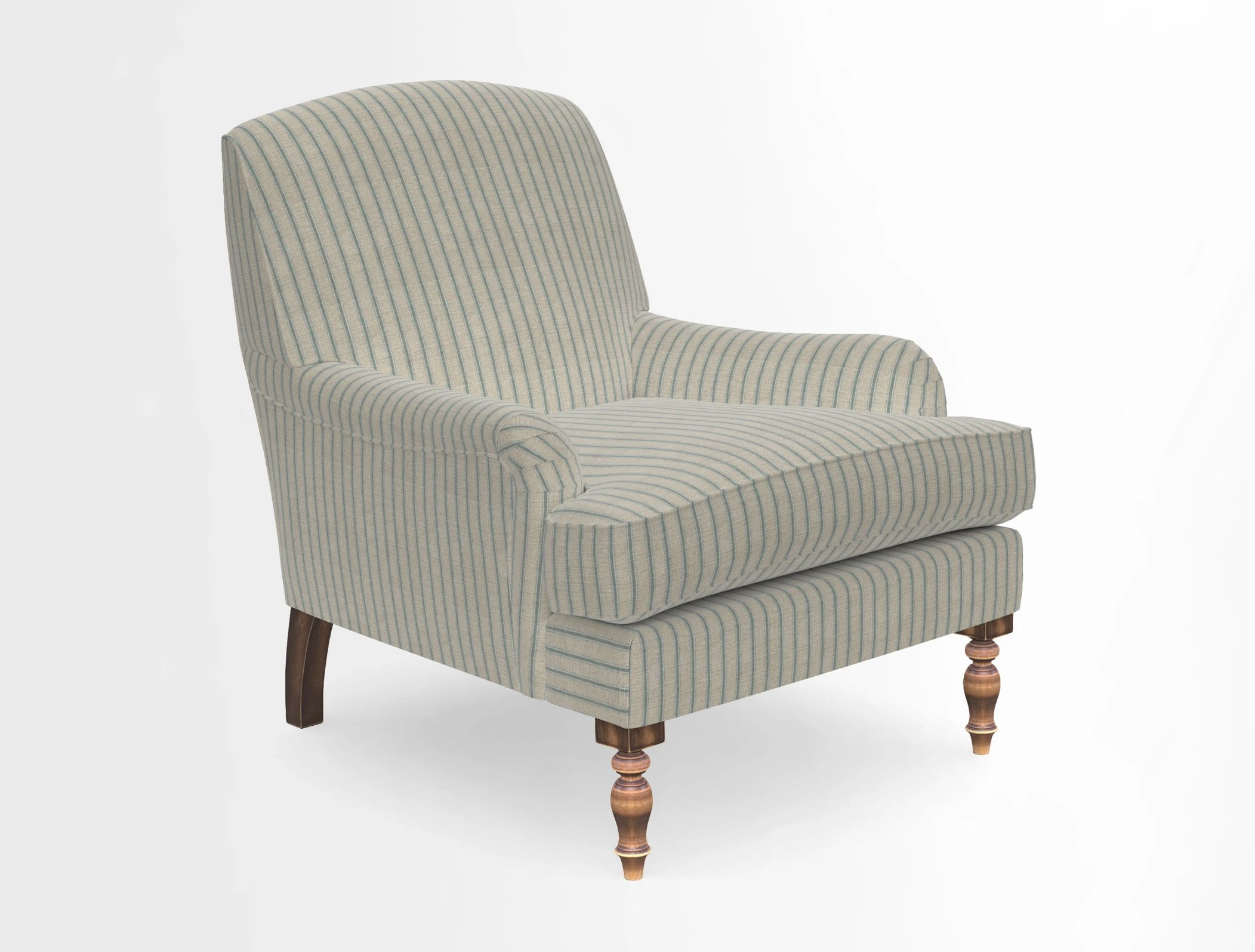 Lyndhurst Chair in V&A Threads of India Opulent-Velvets Lahore Dynasty Slate