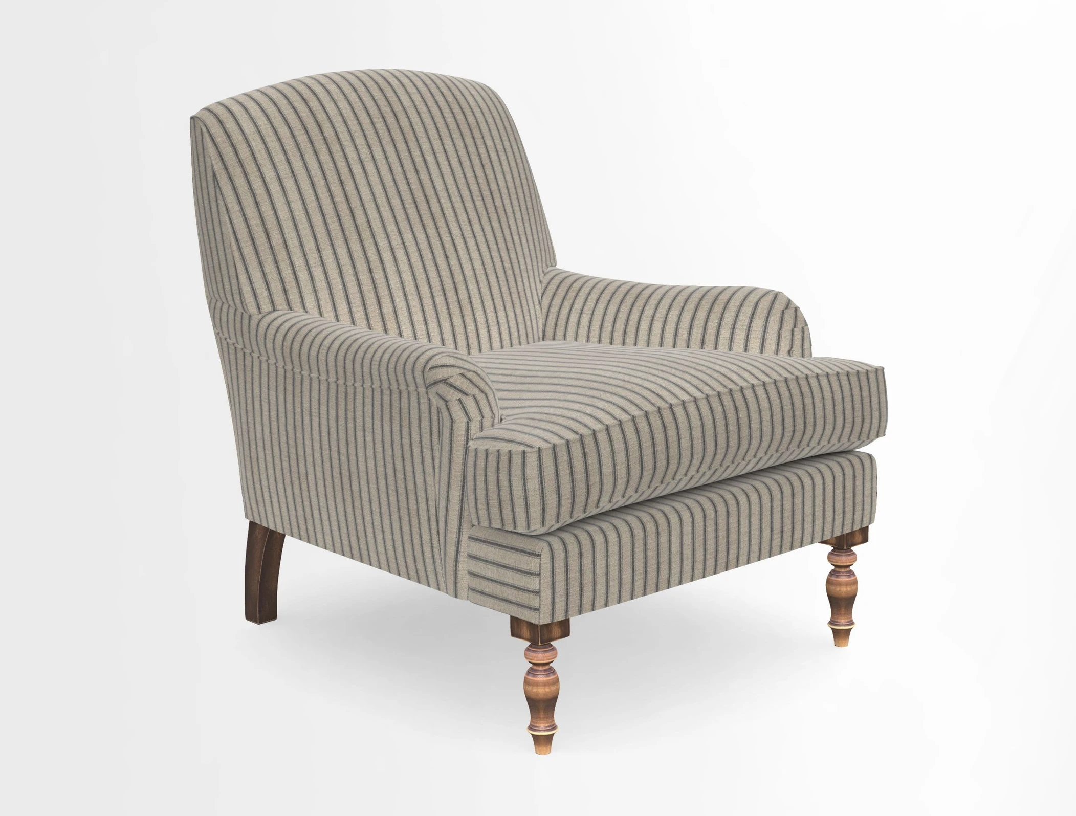 Lyndhurst Chair in V&A Threads of India Opulent-Velvets Lahore Dynasty Slate
