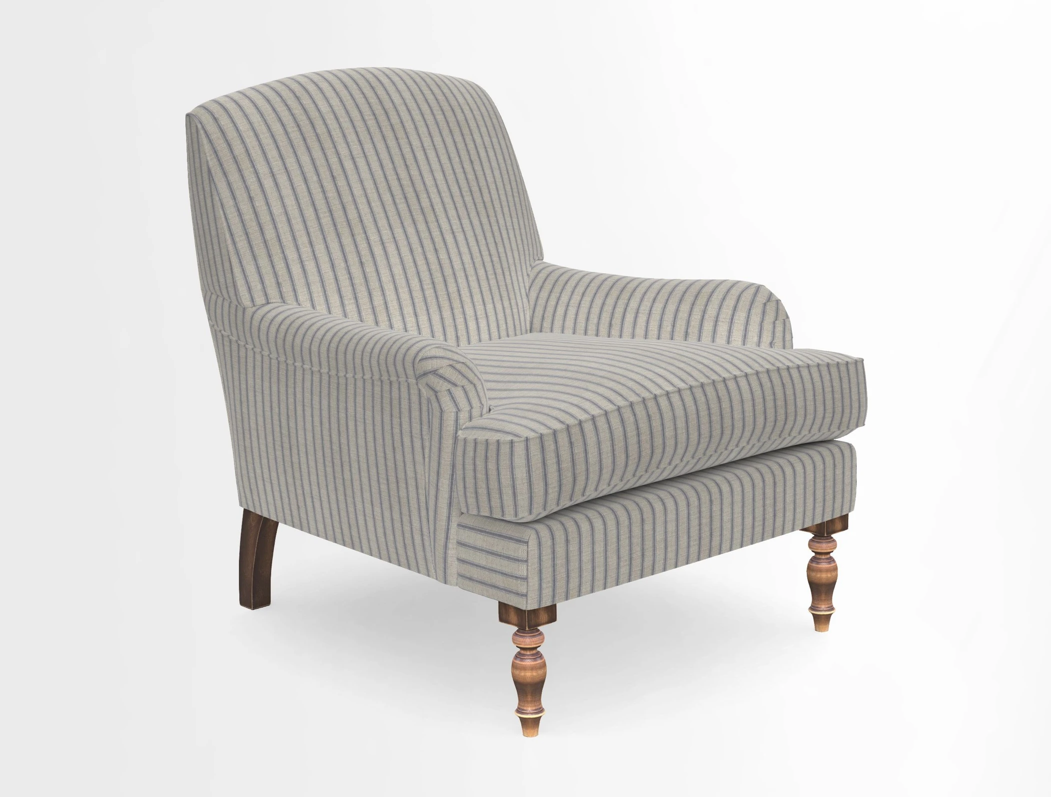 Lyndhurst Chair in V&A Threads of India Opulent-Velvets Lahore Dynasty Slate