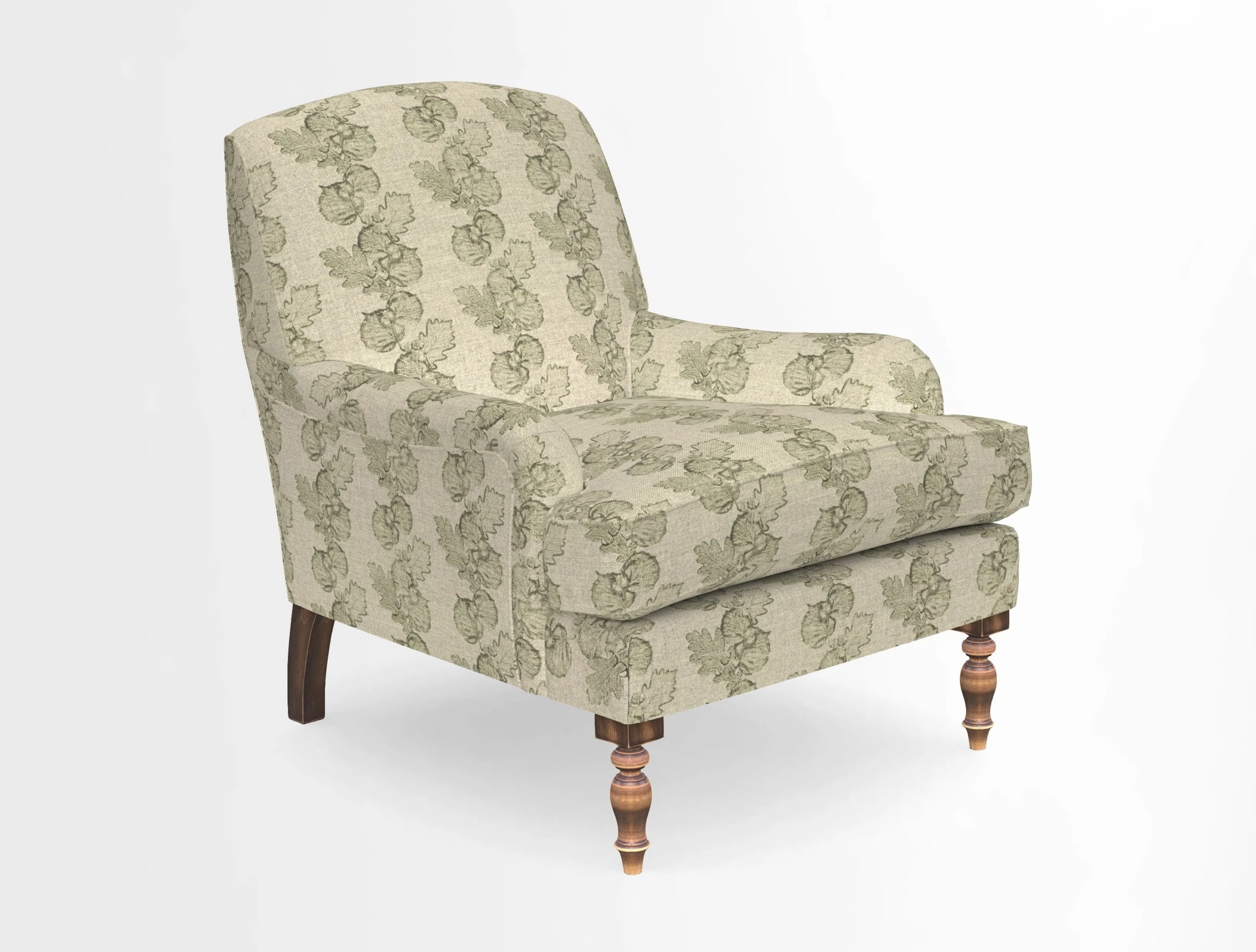 Lyndhurst Chair in V&A Threads of India Opulent-Velvets Lahore Dynasty Slate