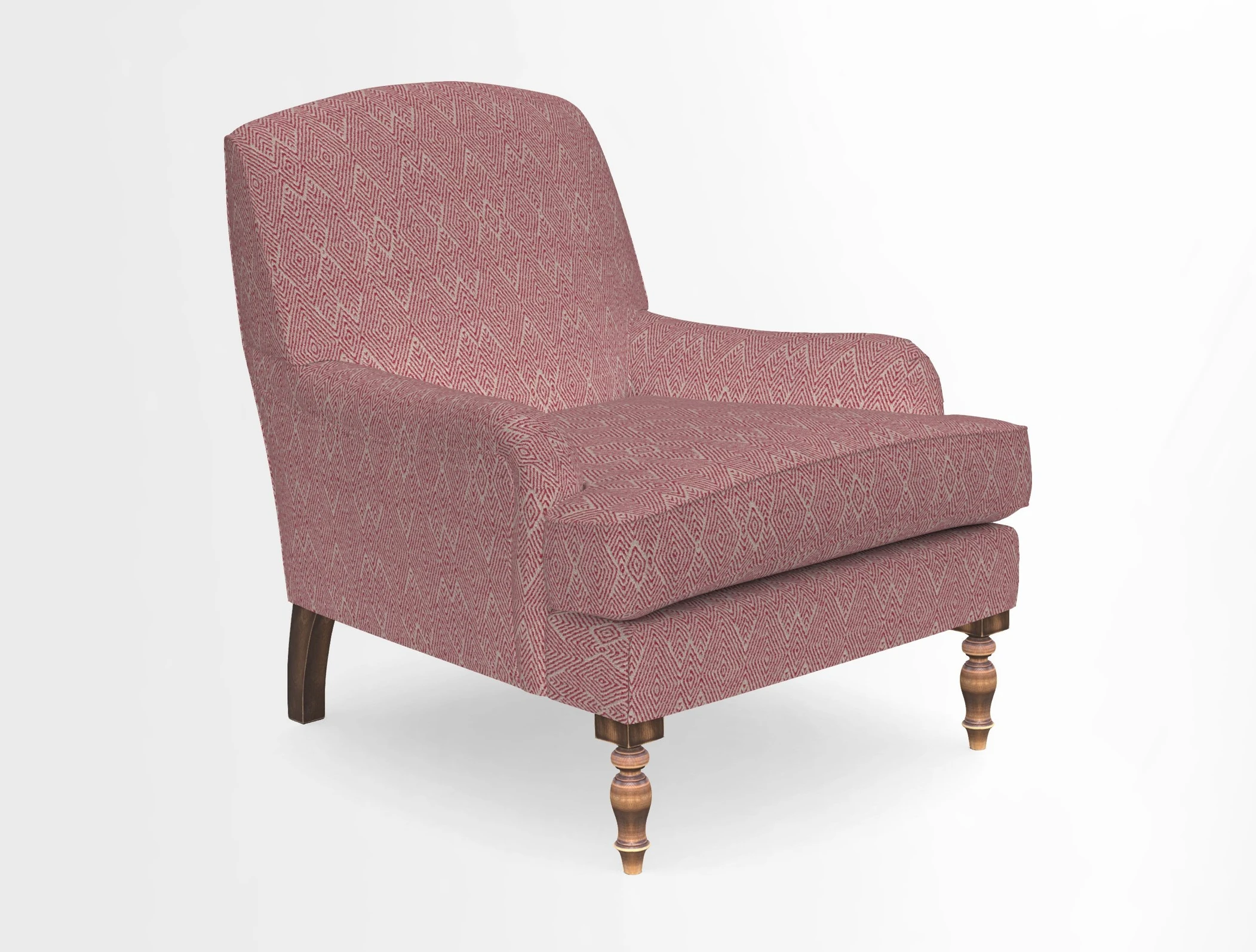 Lyndhurst Chair in V&A Threads of India Opulent-Velvets Lahore Dynasty Slate