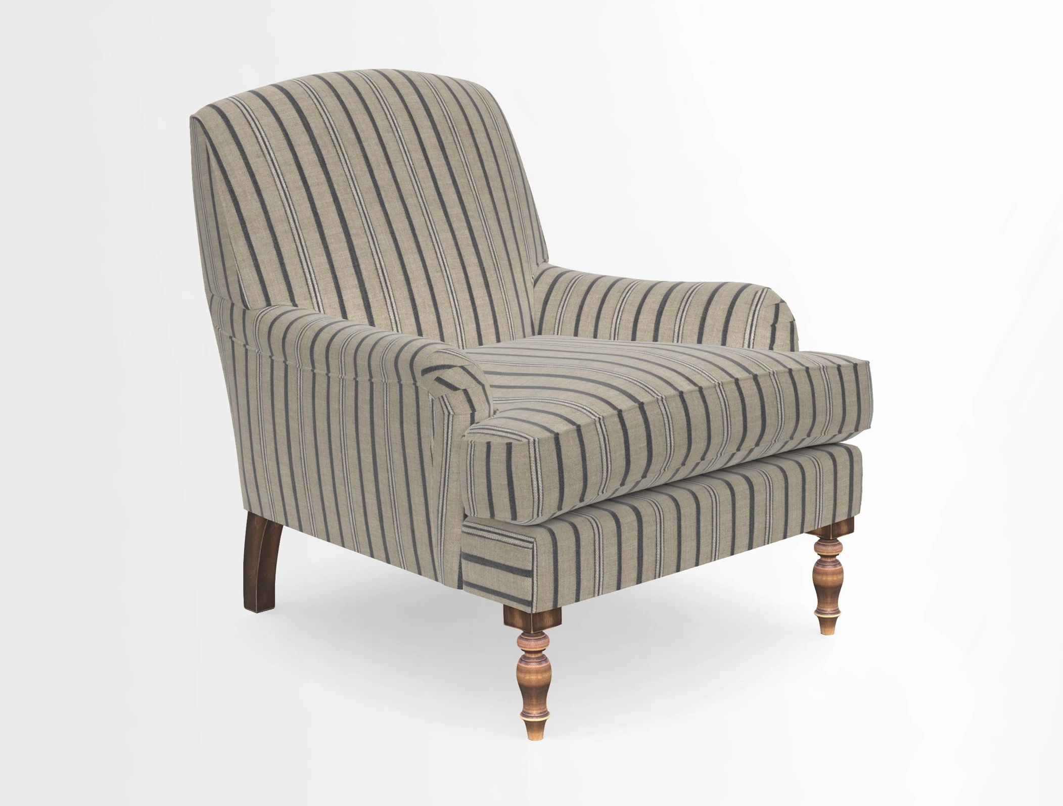 Lyndhurst Chair in V&A Threads of India Opulent-Velvets Lahore Dynasty Slate