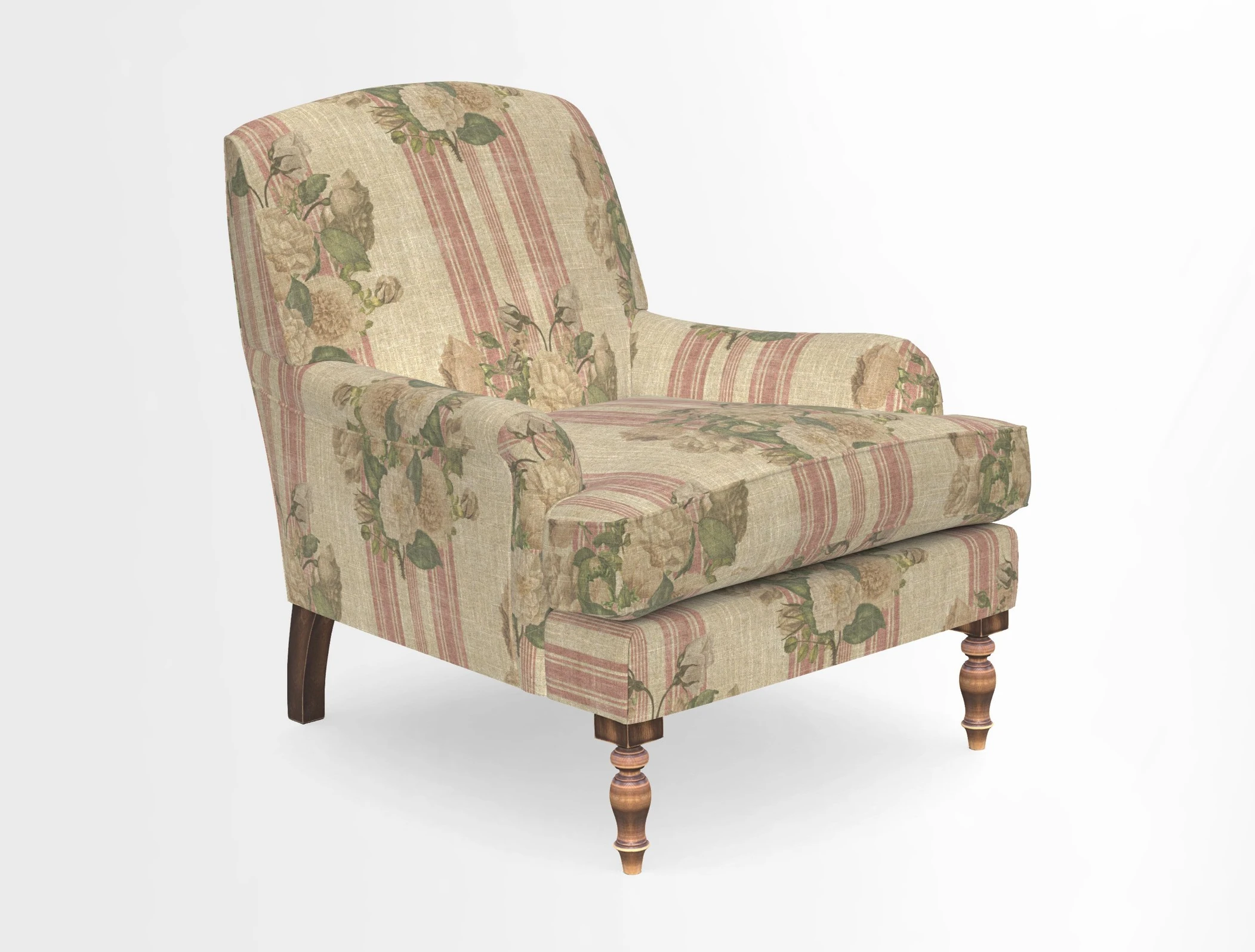 Lyndhurst Chair in V&A Threads of India Opulent-Velvets Lahore Dynasty Slate