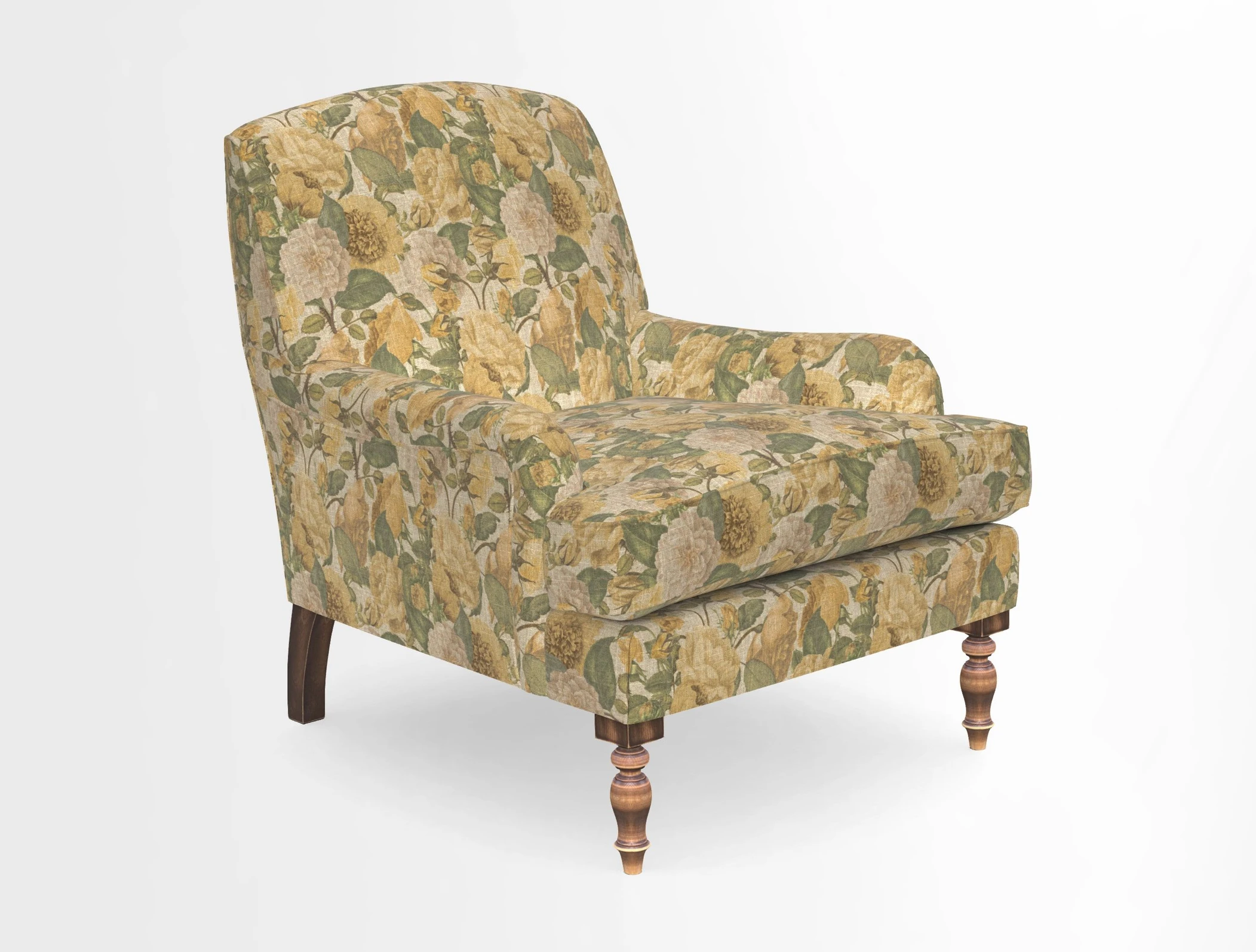 Lyndhurst Chair in V&A Threads of India Opulent-Velvets Lahore Dynasty Slate