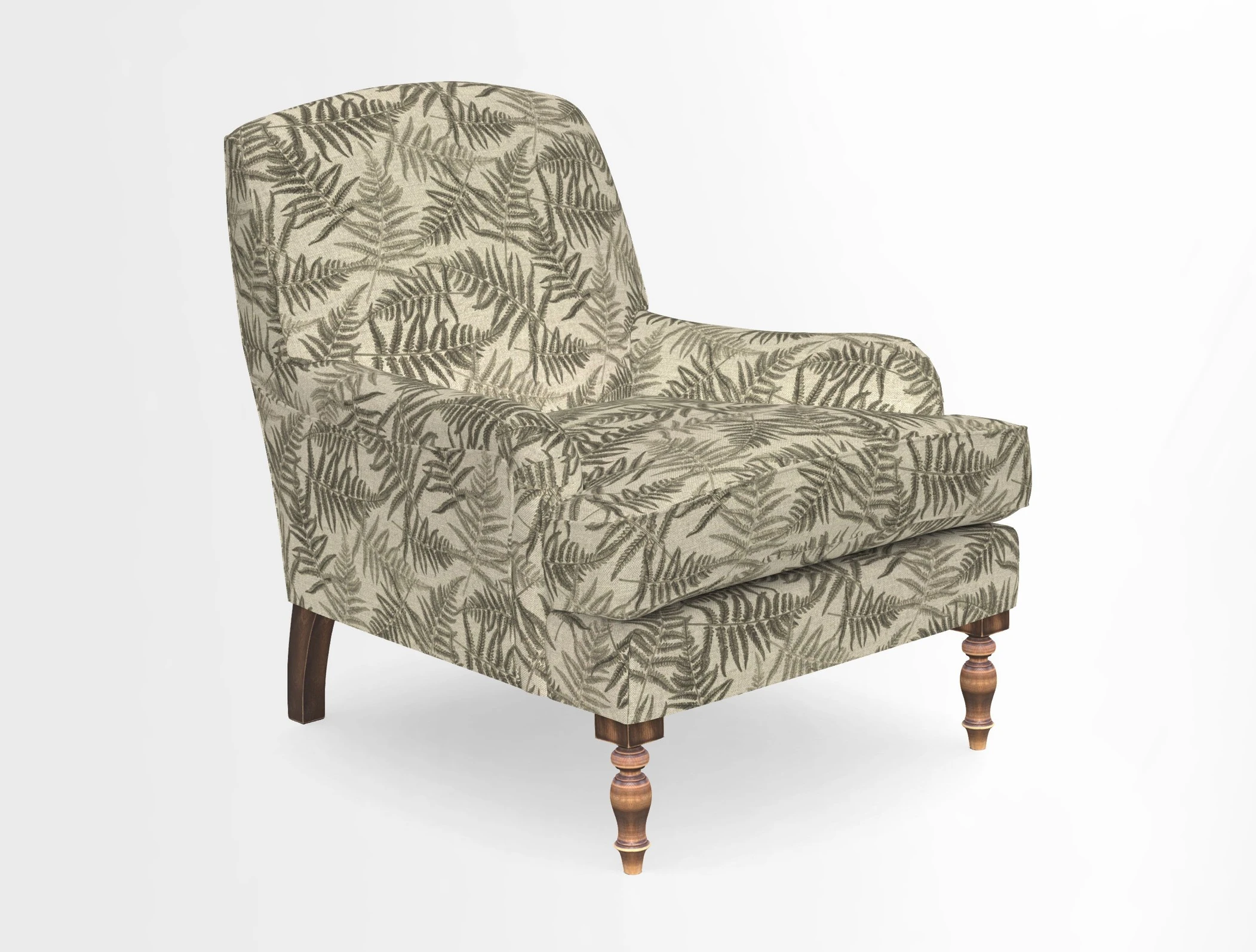 Lyndhurst Chair in V&A Threads of India Opulent-Velvets Lahore Dynasty Slate