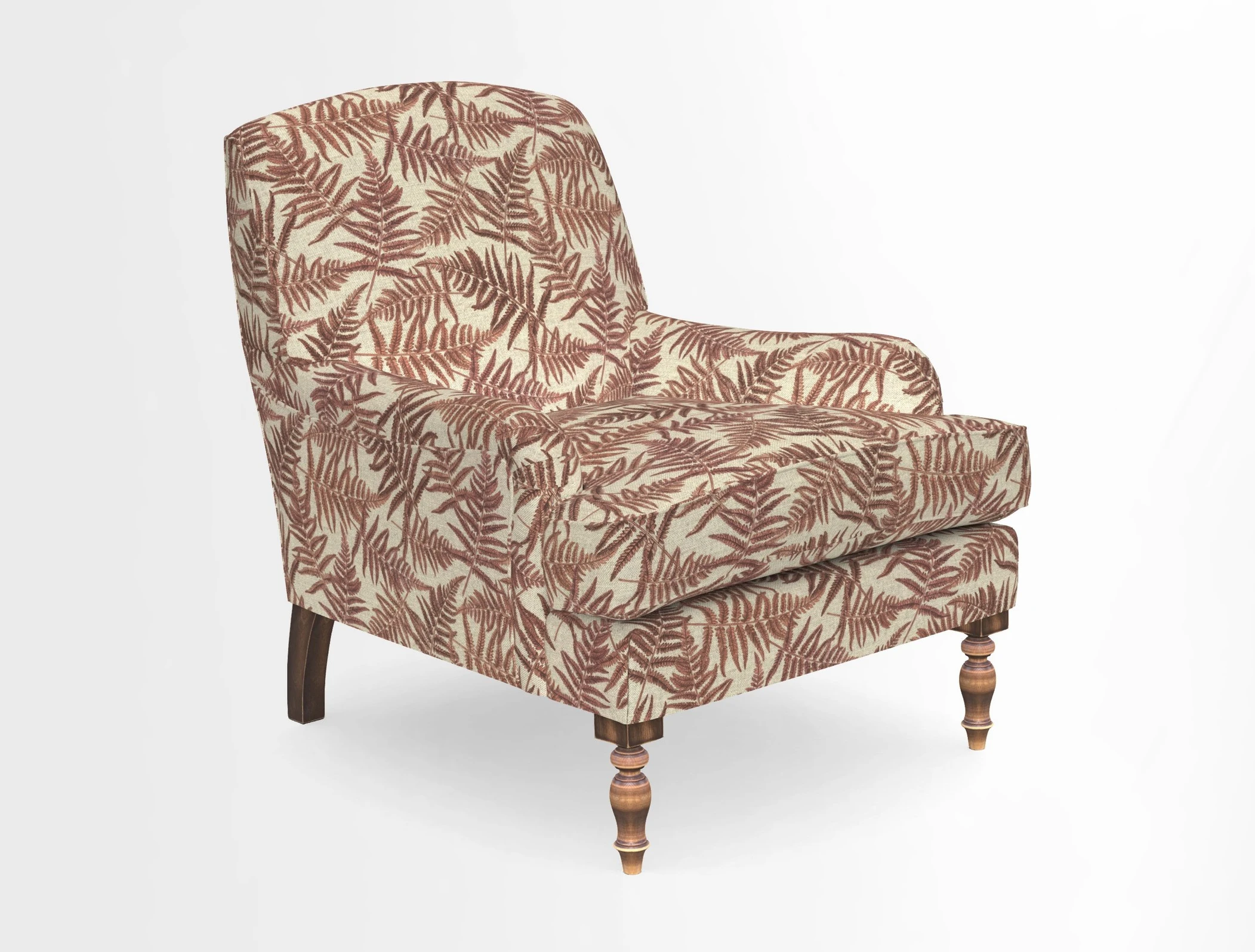 Lyndhurst Chair in V&A Threads of India Opulent-Velvets Lahore Dynasty Slate