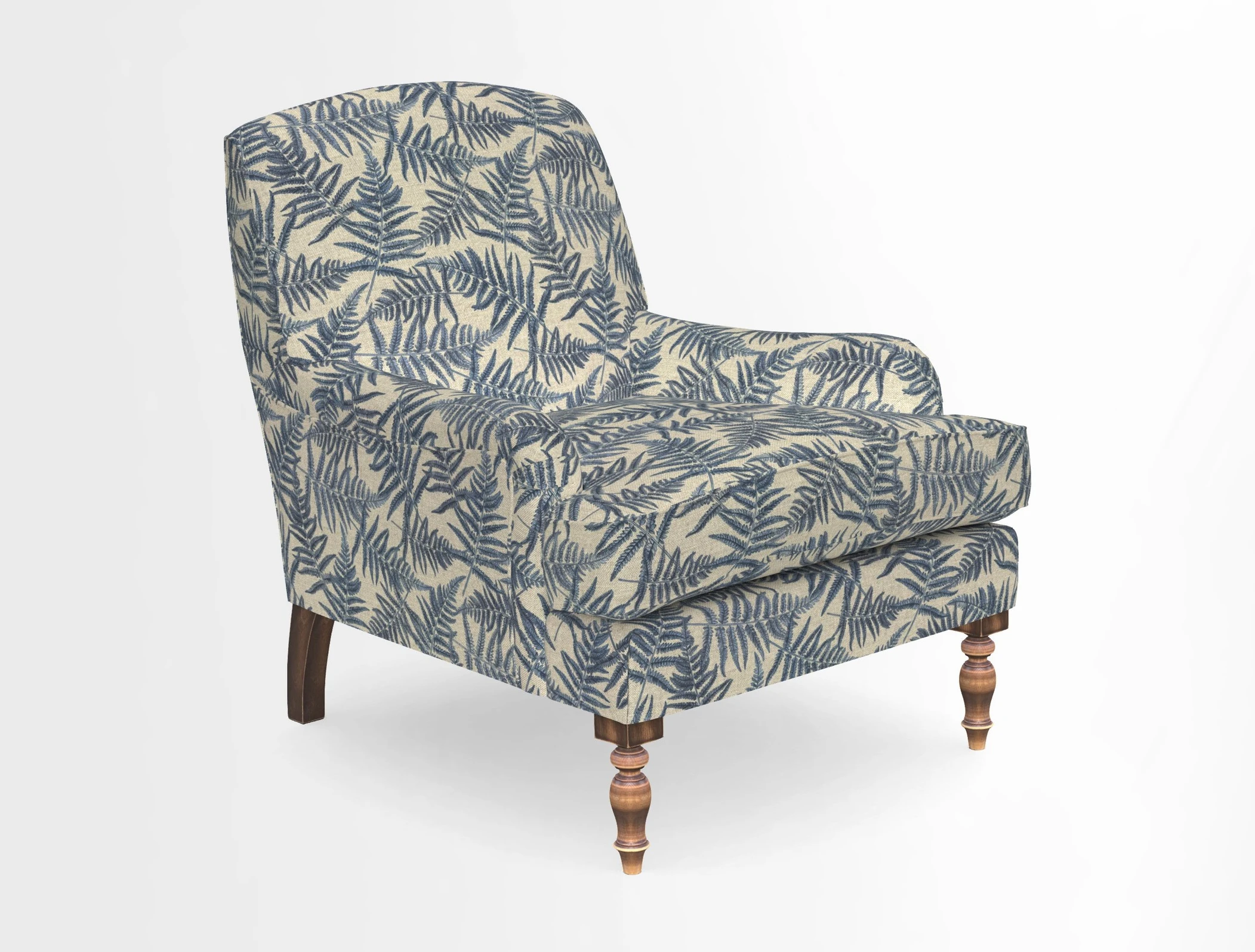 Lyndhurst Chair in V&A Threads of India Opulent-Velvets Lahore Dynasty Slate