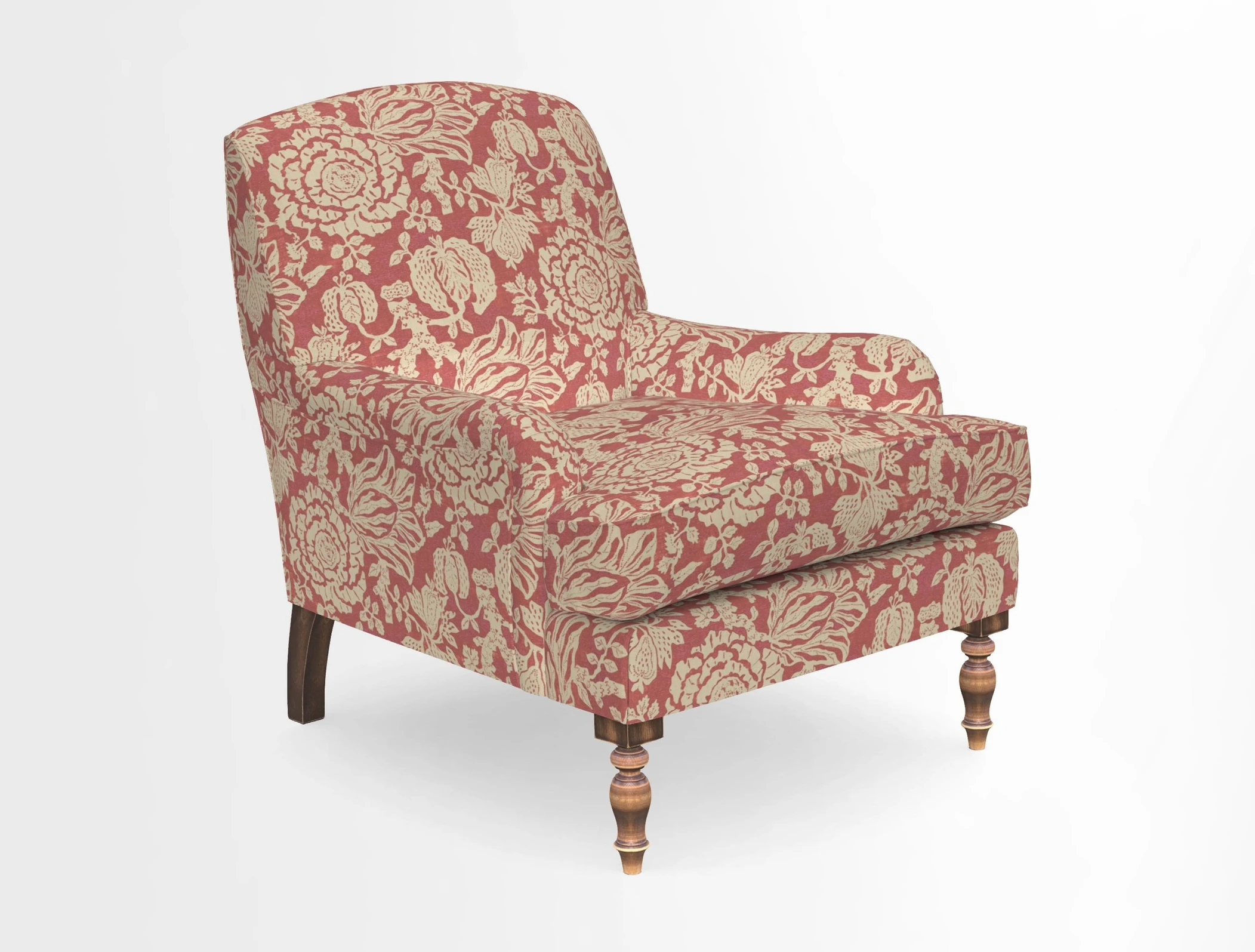 Lyndhurst Chair in V&A Threads of India Opulent-Velvets Lahore Dynasty Slate
