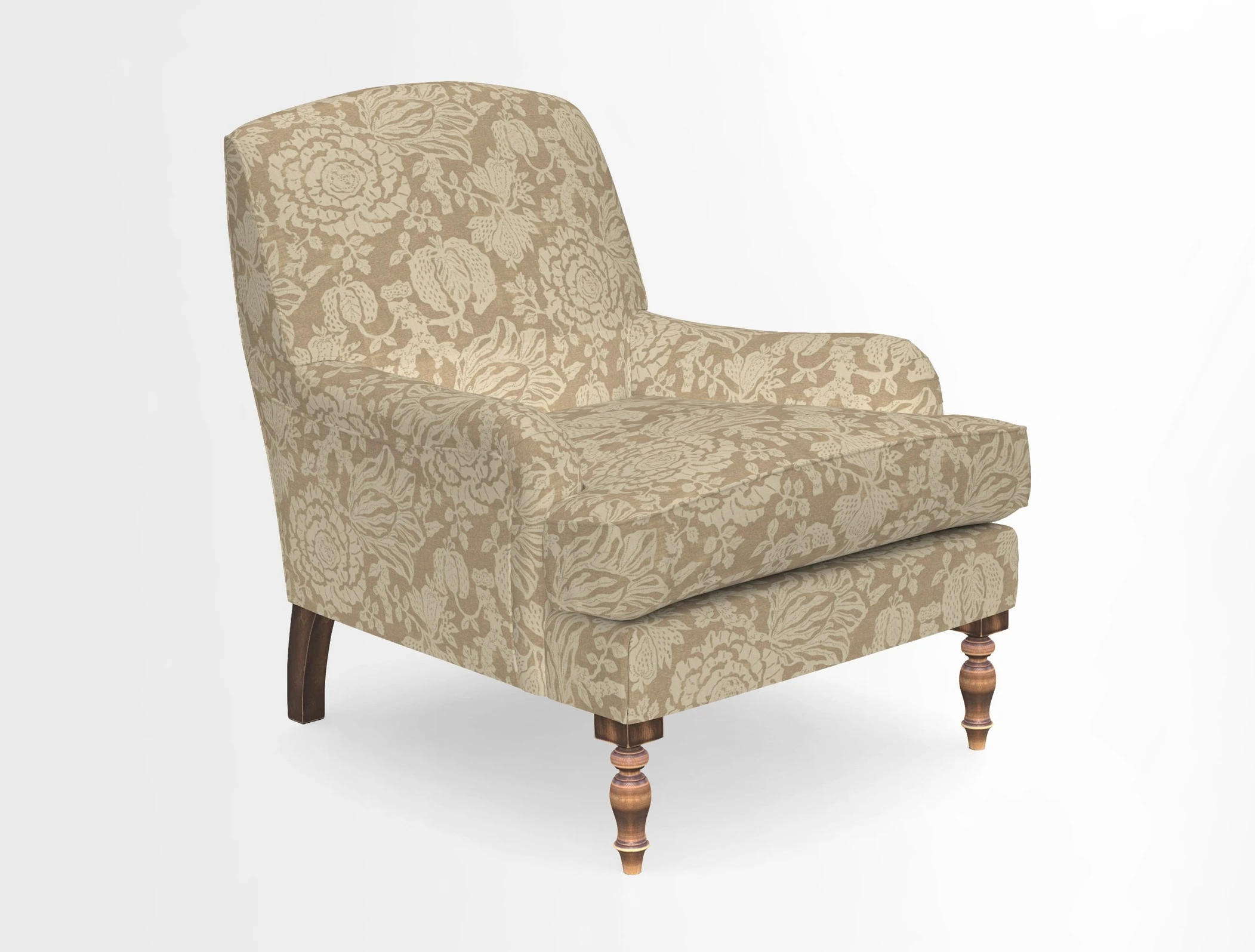 Lyndhurst Chair in V&A Threads of India Opulent-Velvets Lahore Dynasty Slate