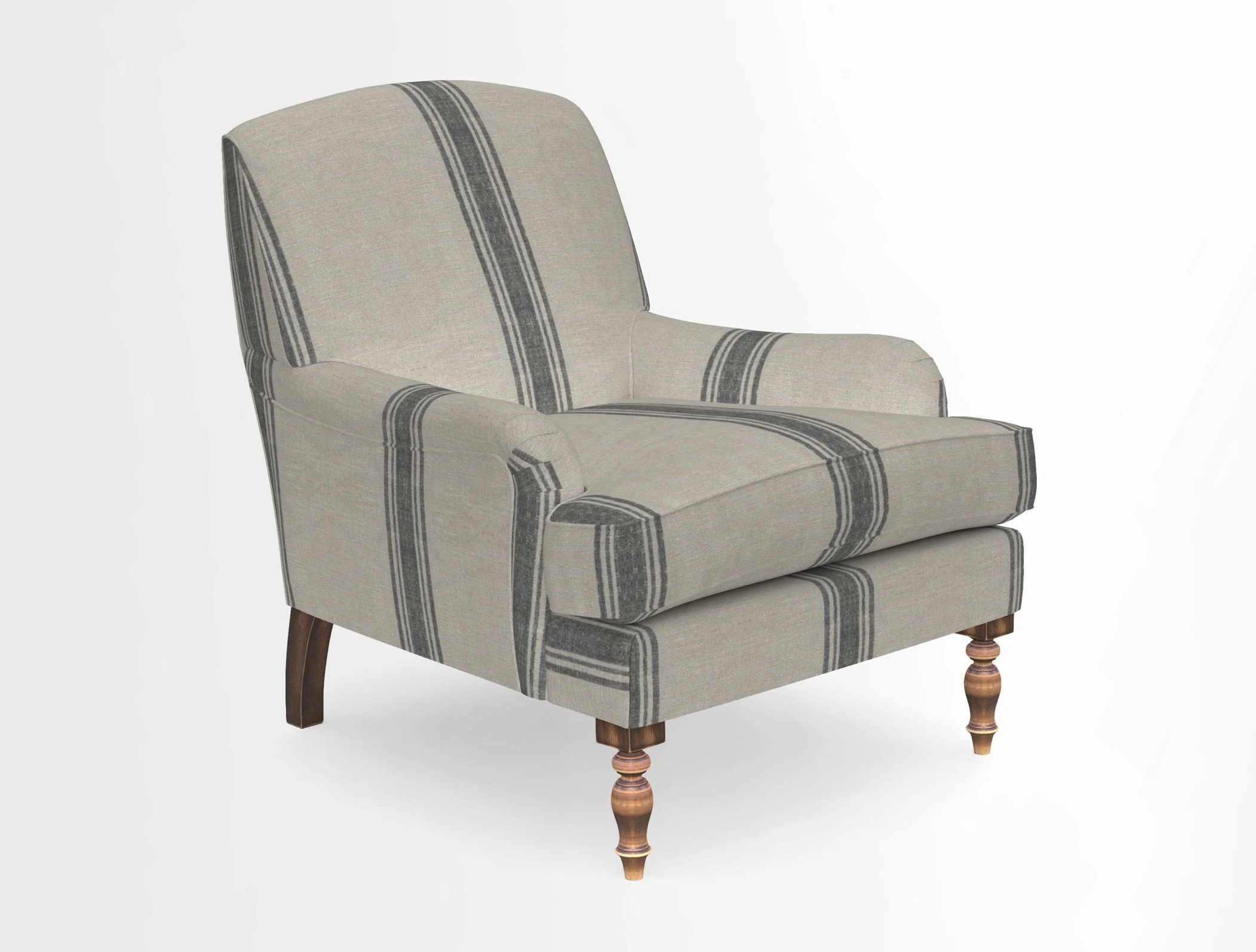 Lyndhurst Chair in V&A Threads of India Opulent-Velvets Lahore Dynasty Slate
