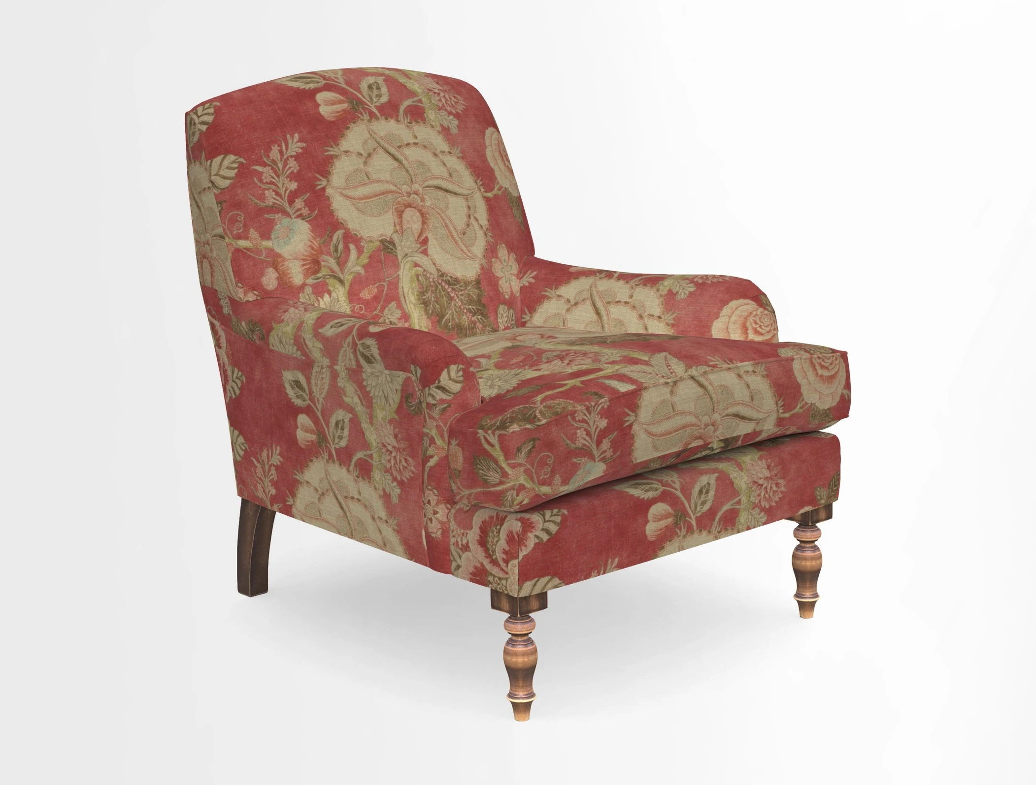 Lyndhurst Chair in V&A Threads of India Opulent-Velvets Lahore Dynasty Slate
